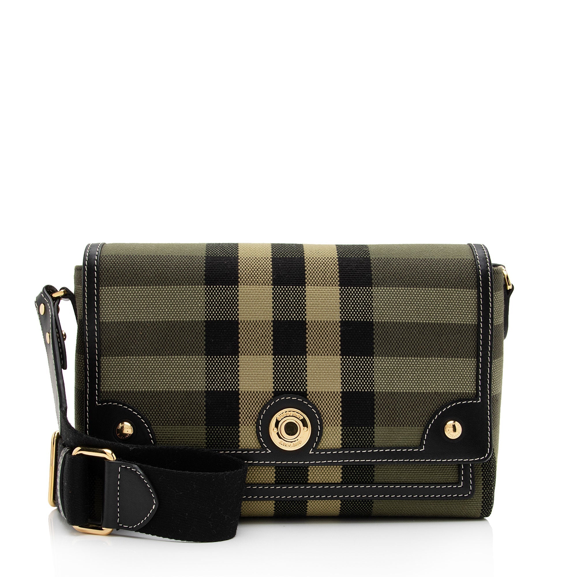 Burberry Tartan Check Calfskin Note Bag (SHF-Ek9q6h)