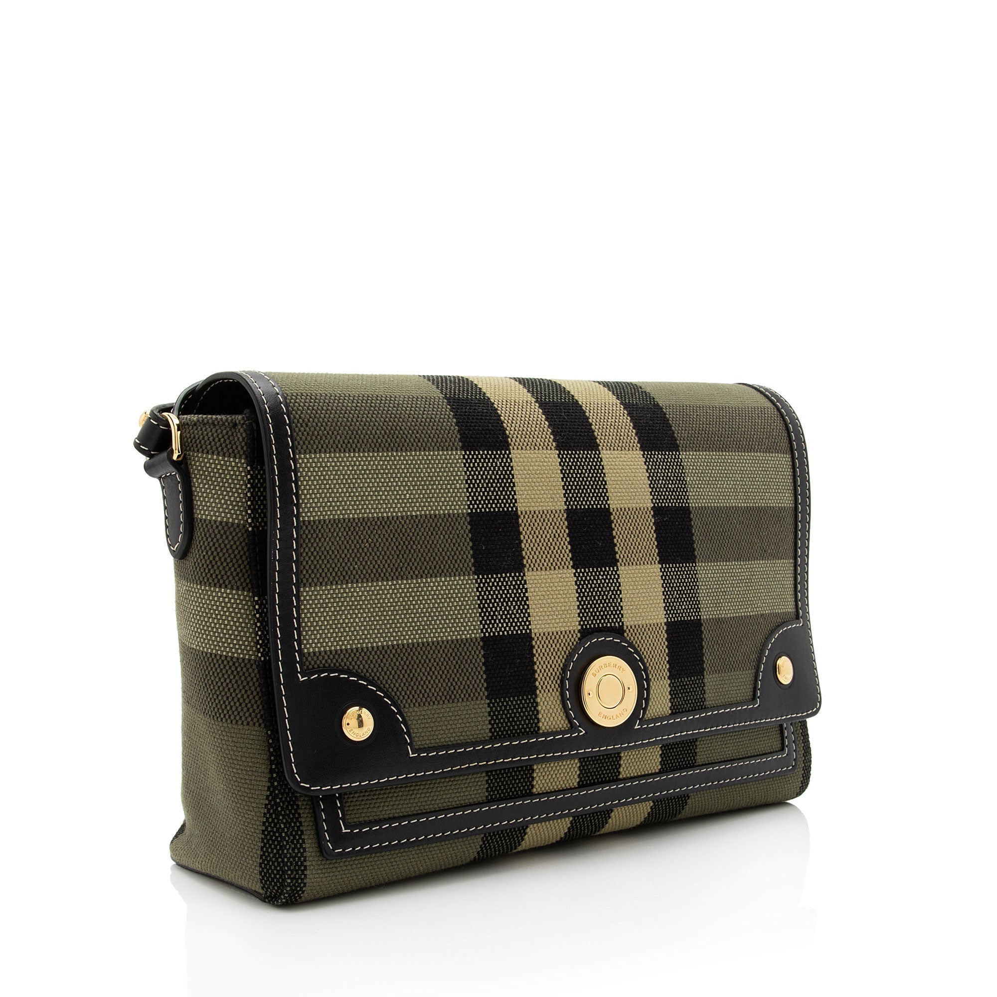Burberry Tartan Check Calfskin Note Bag (SHF-Ek9q6h)