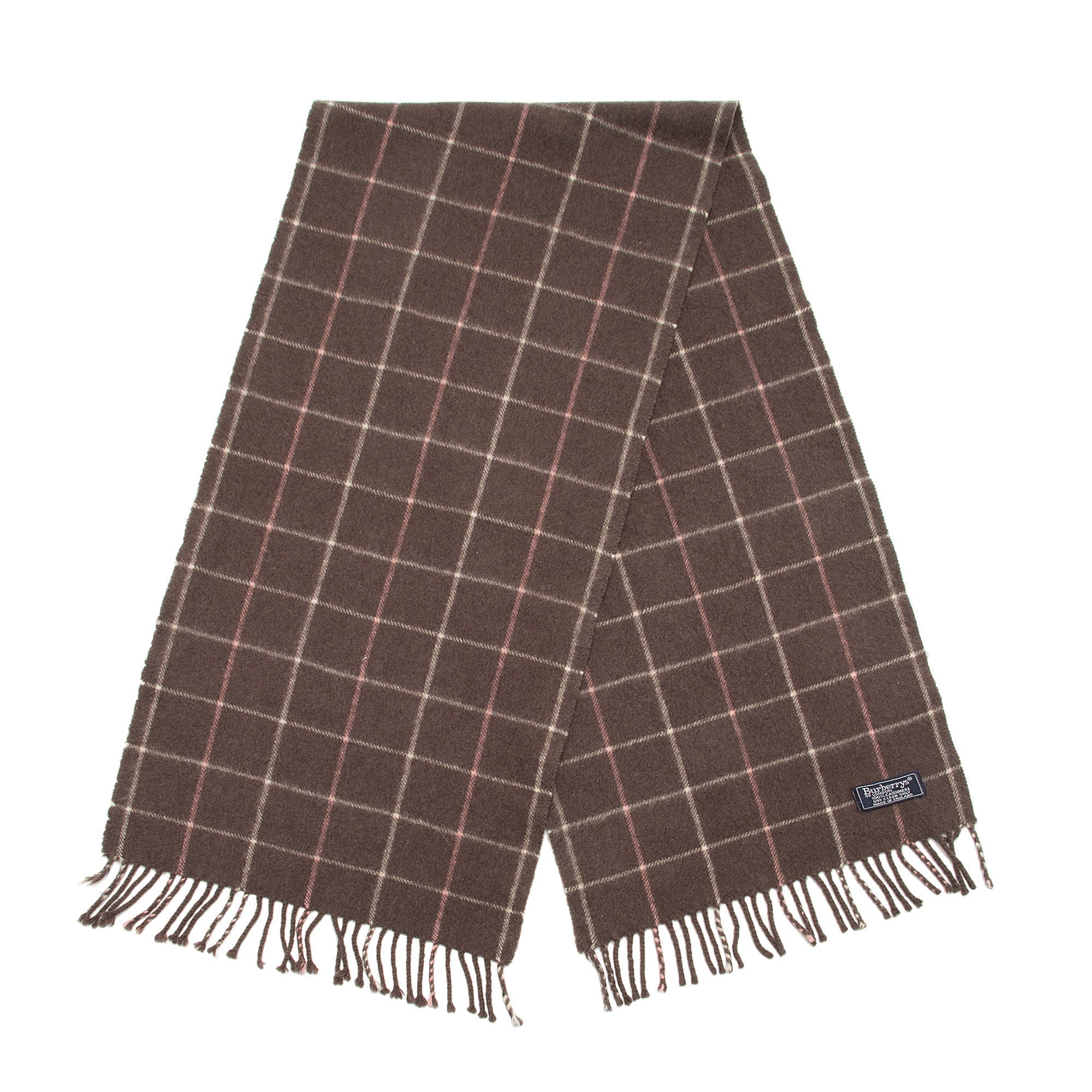 Burberry Vintage Cashmere Check Scarf (SHF-pmhZhi)