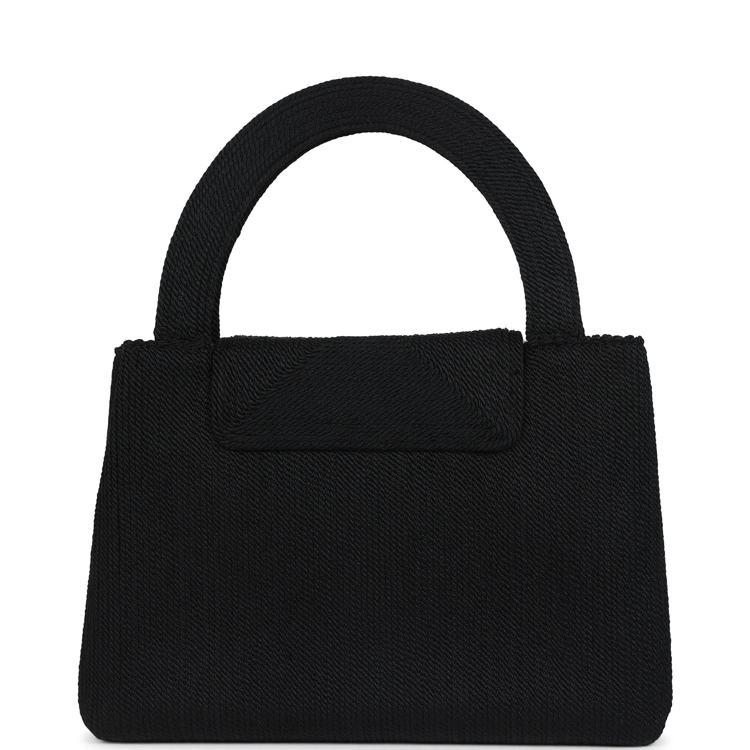 Vintage Chanel Large Kelly Rope Black Woven Gold Hardware