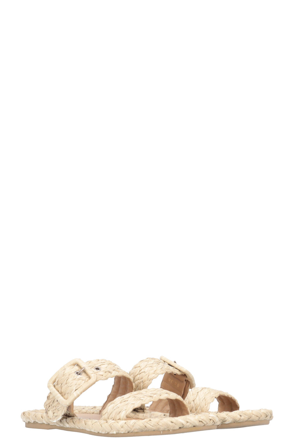 CHRISTIAN DIOR Woven Raffia Flats
