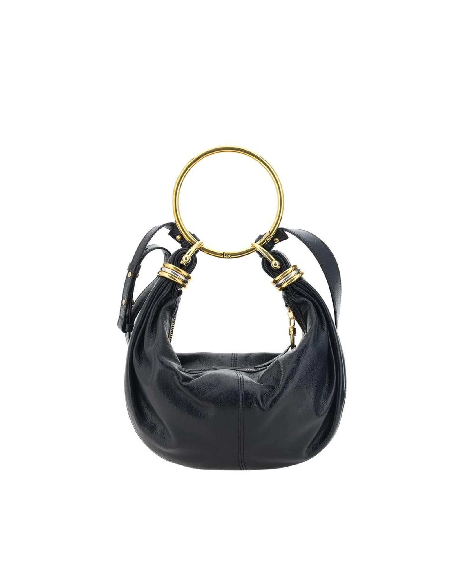 Chloe Woody Small Shoulder Bag Women Black Handbags
