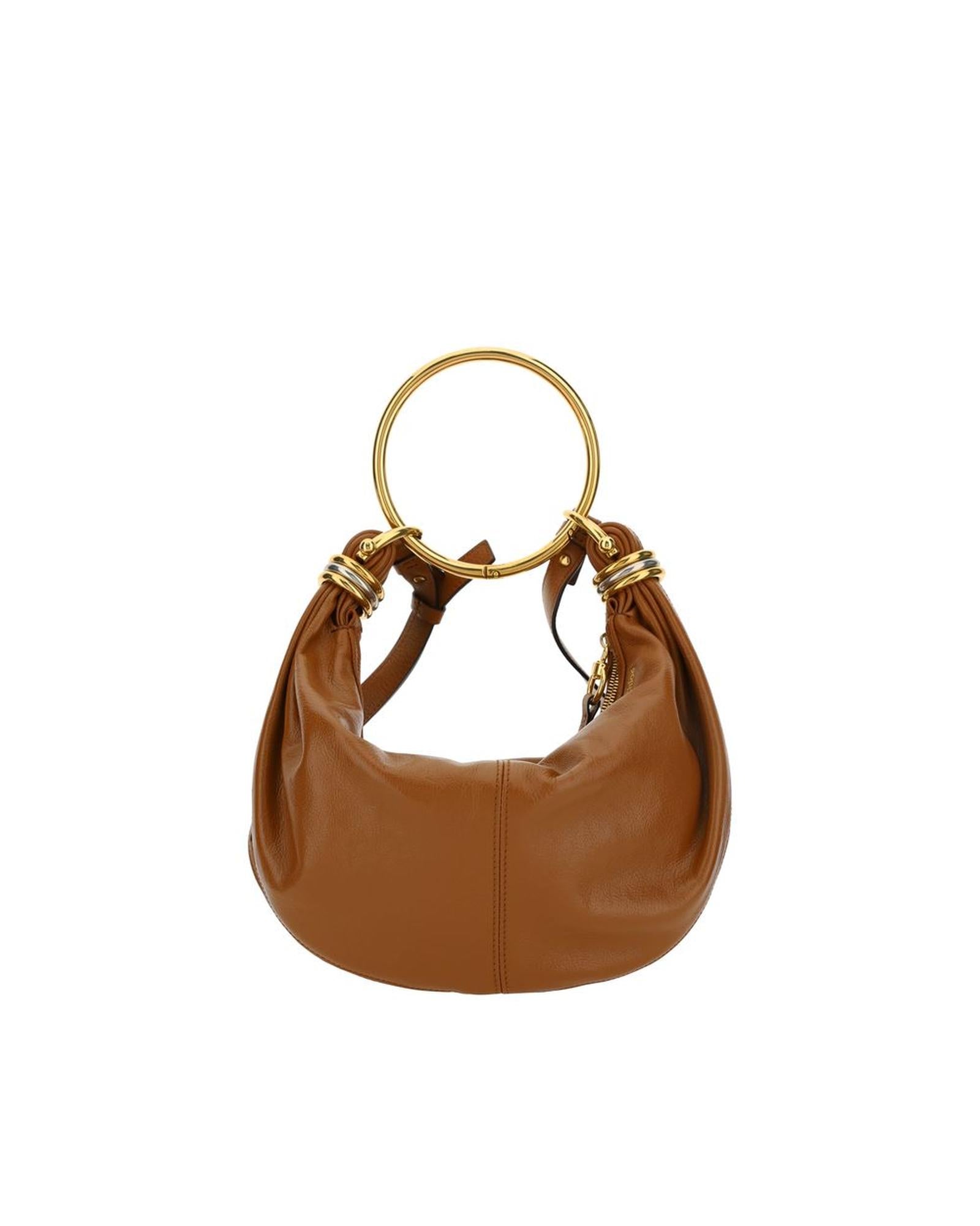 Chloe Woody Medium Shoulder Bag Women Brown Handbags