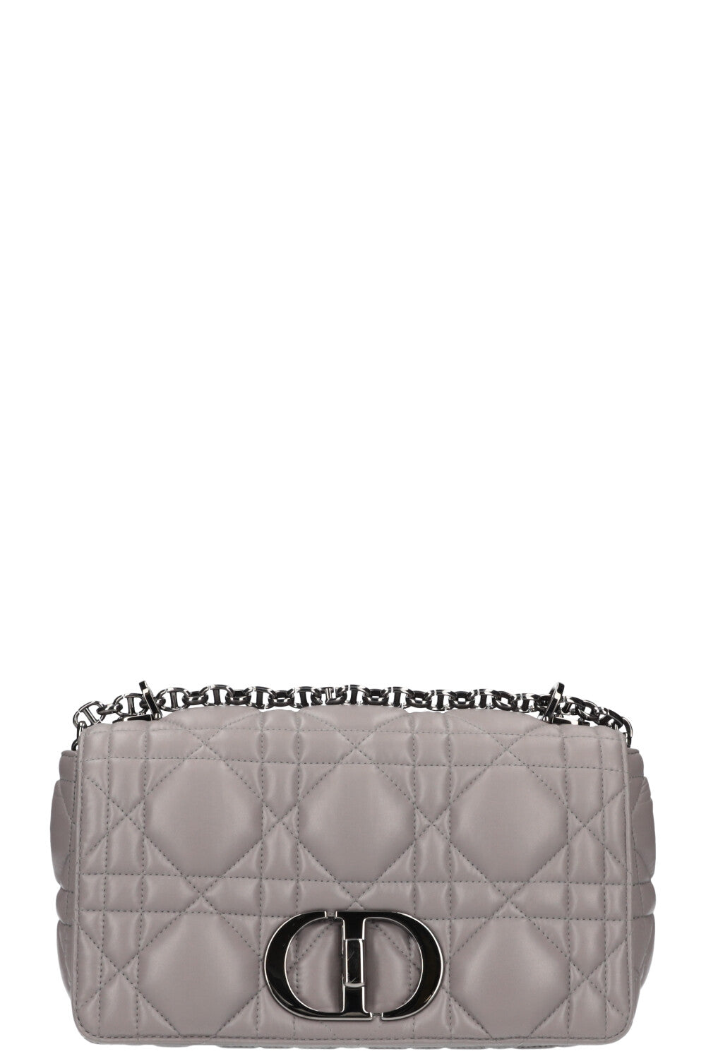 CHRISTIAN DIOR Caro Bag Macrocannage Calfskin Grey