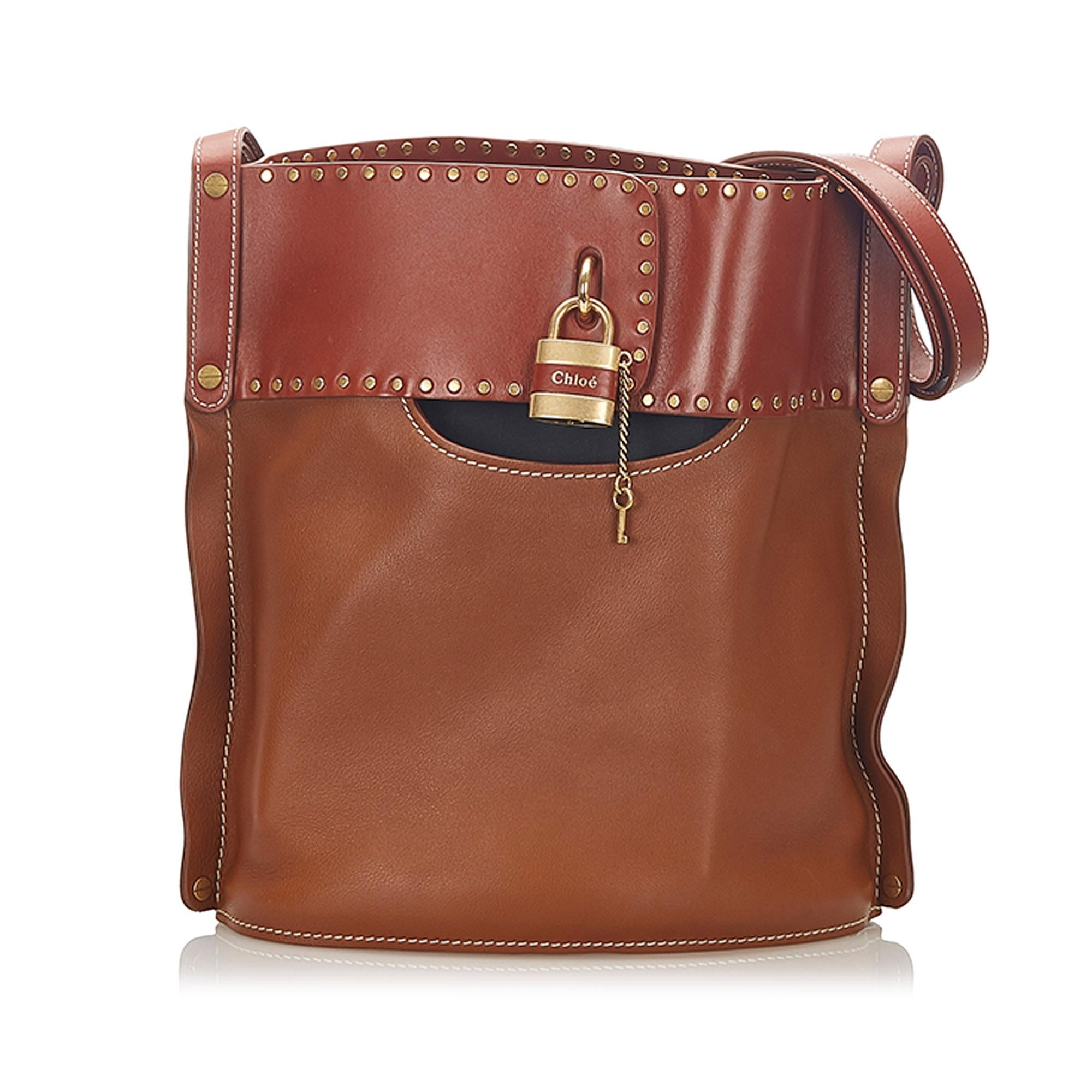 Chloe Aby Leather Bucket Bag (SHG-22307)