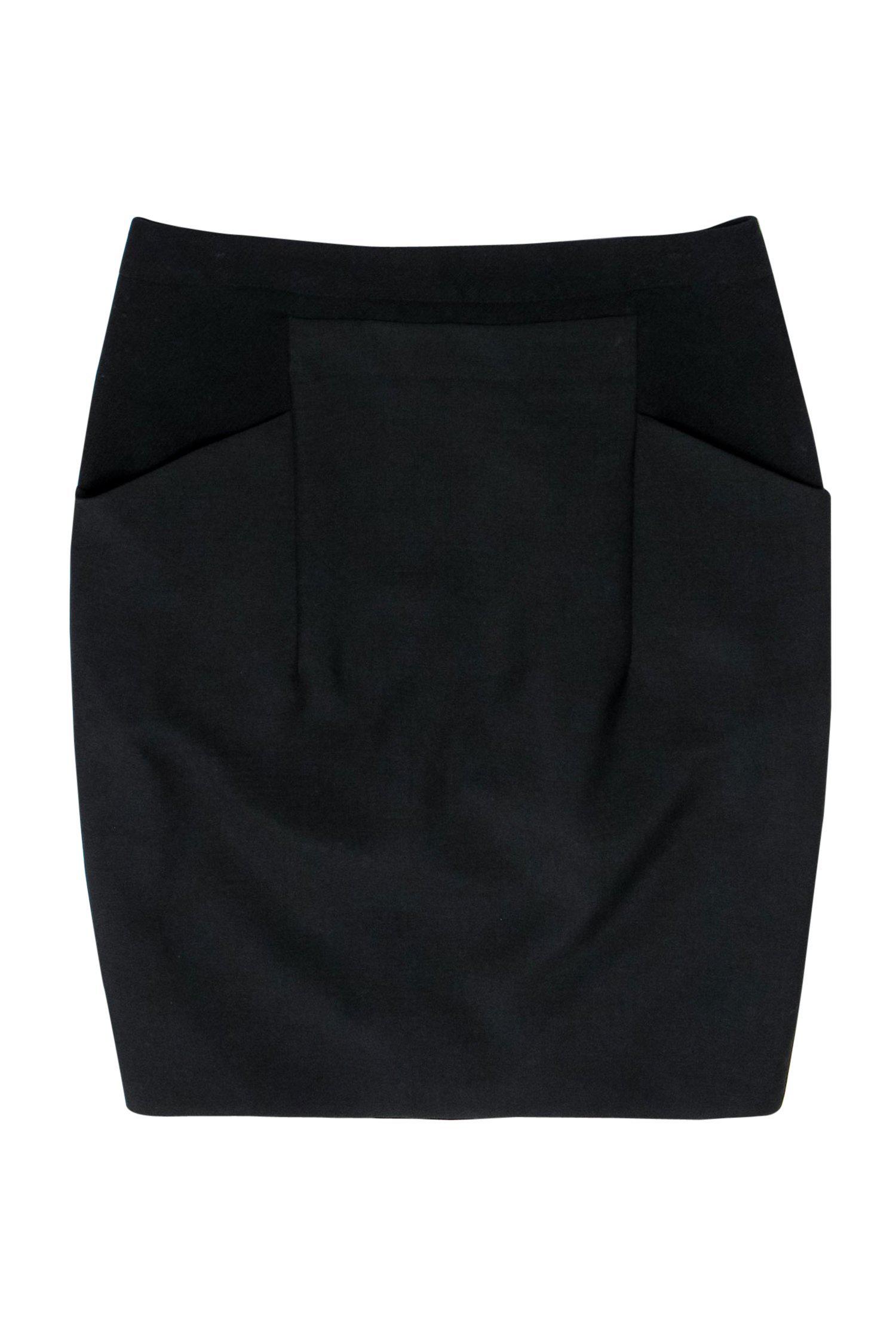 Chloe - Black Pencil Skirt w/ Pockets Sz 6
