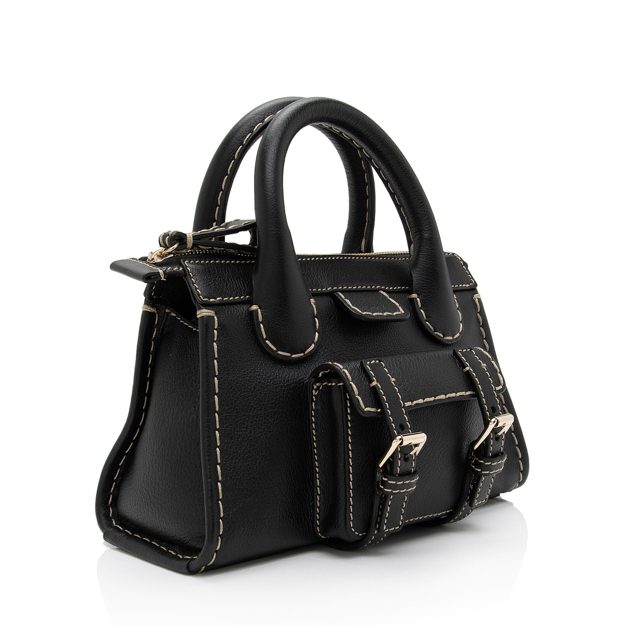 Chloe Buffalo Leather Edith Mini Bag (SHF-c97scC)