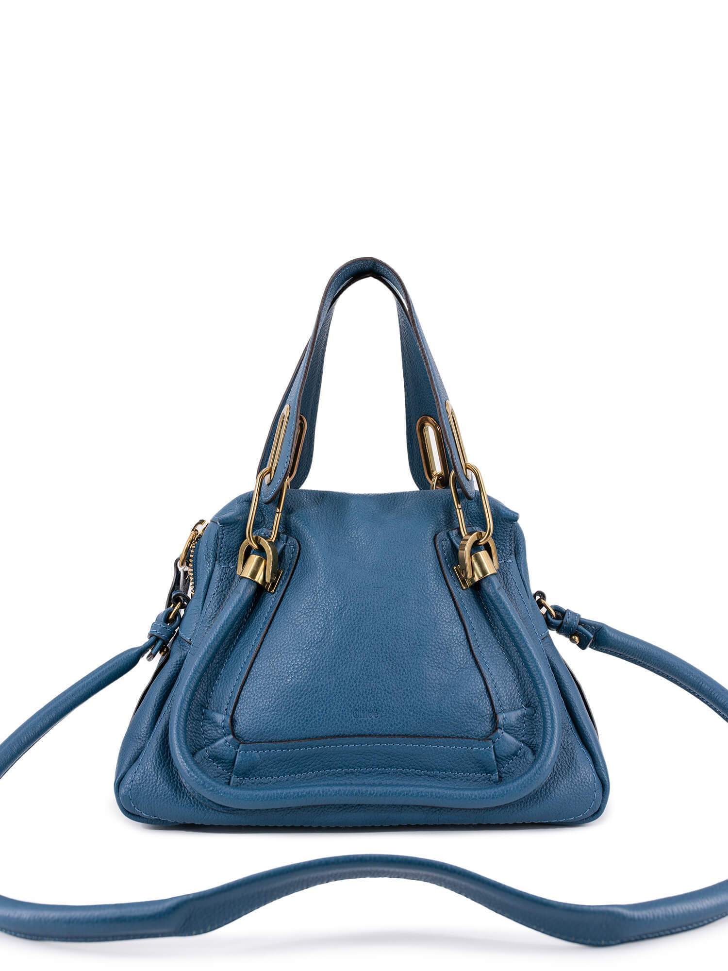 Chloe Calfskin Small Paraty Bag Blue