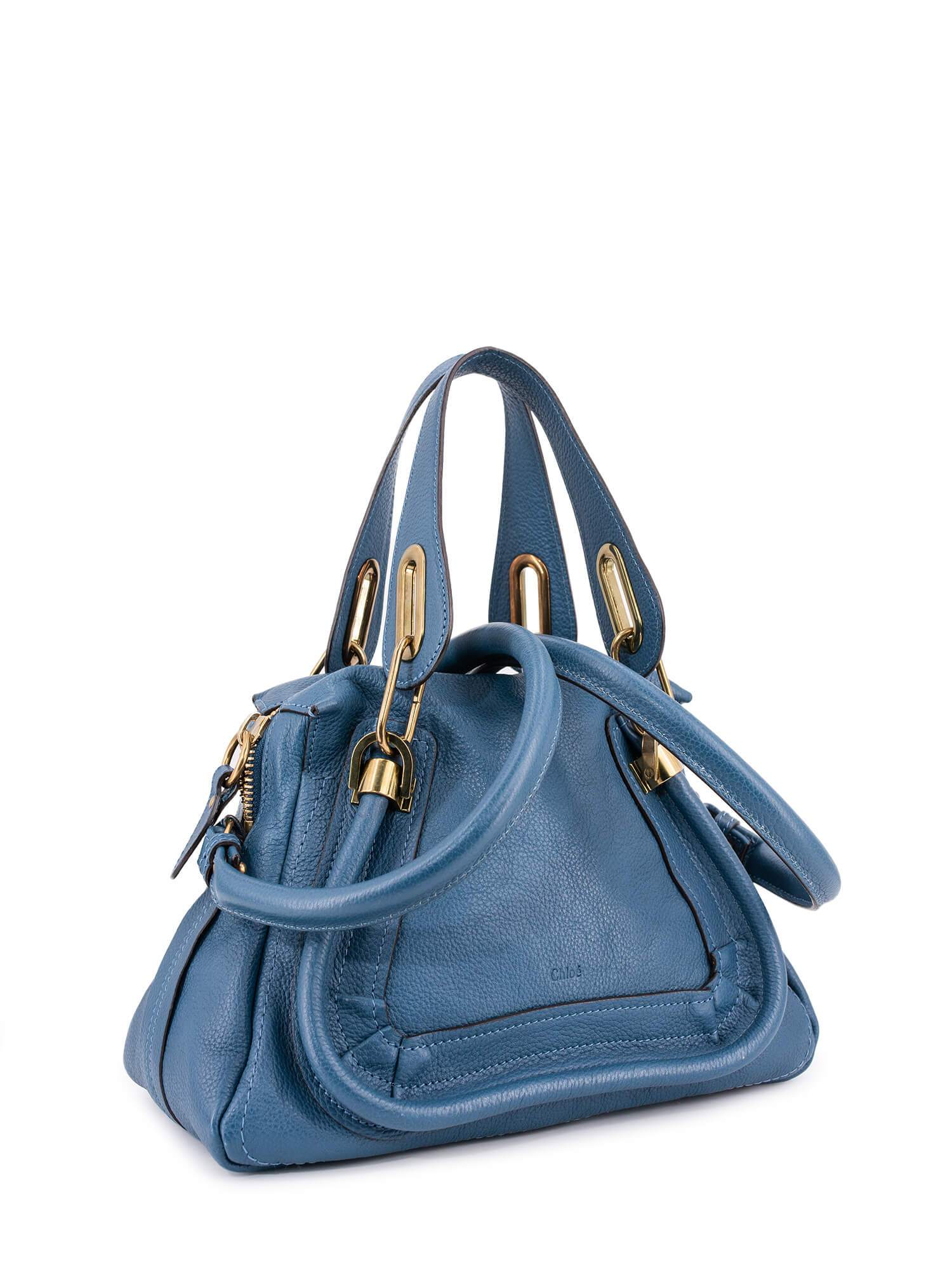 Chloe Calfskin Small Paraty Bag Blue
