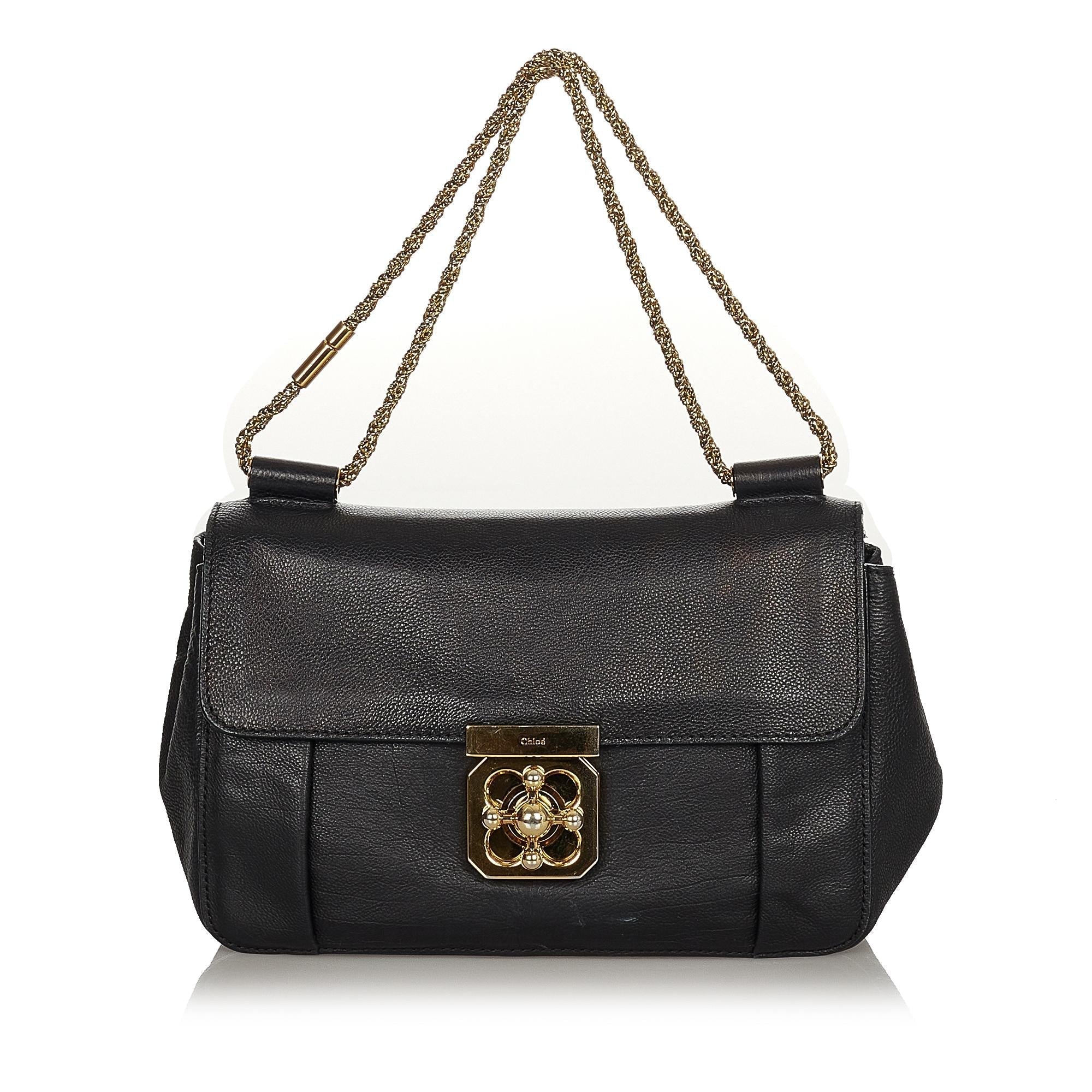 Chloe Elsie Leather Shoulder Bag (SHG-24535)