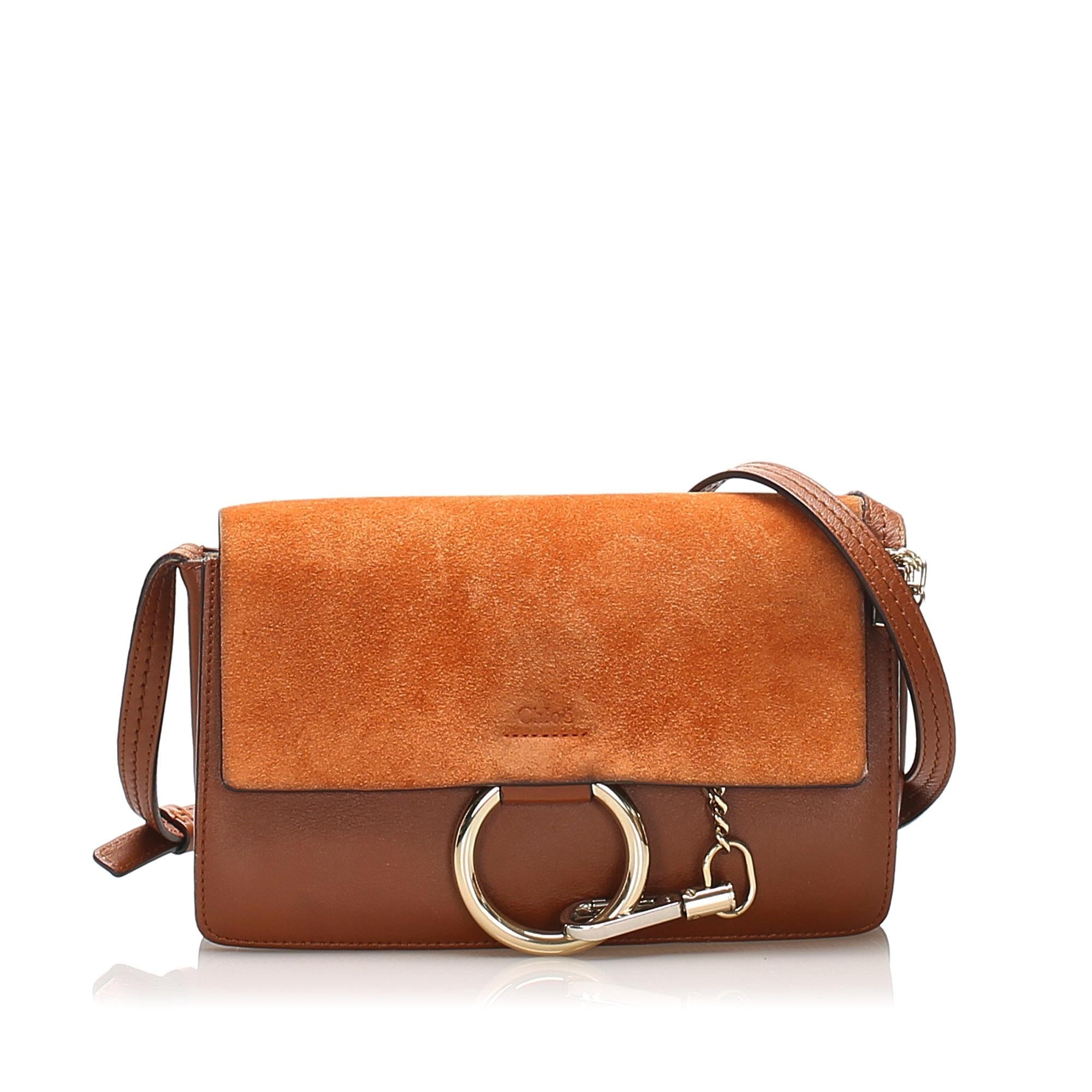 Chloe Faye Leather Crossbody Bag (SHG-33935)