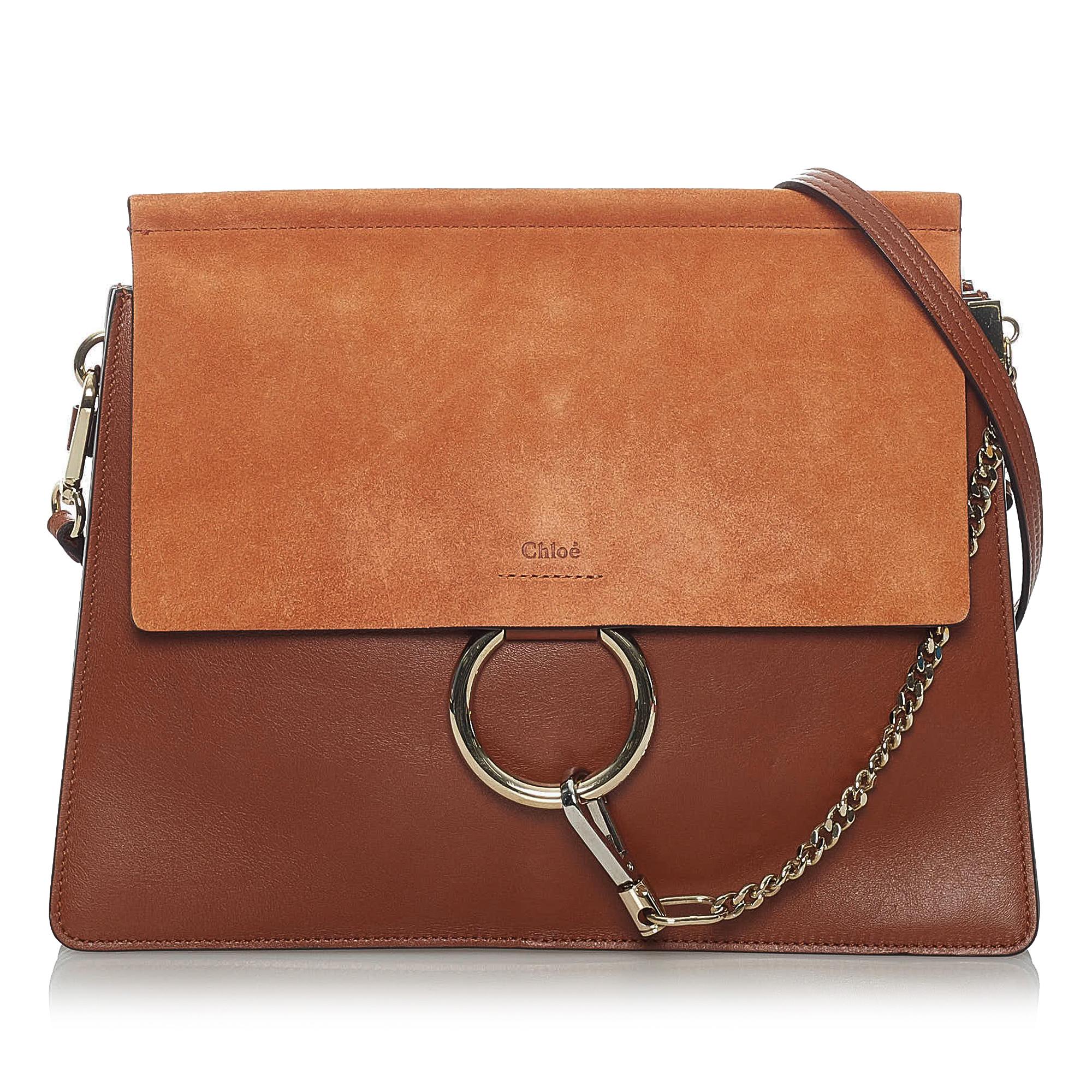 Chloe Faye Leather Shoulder Bag (SHG-30465)