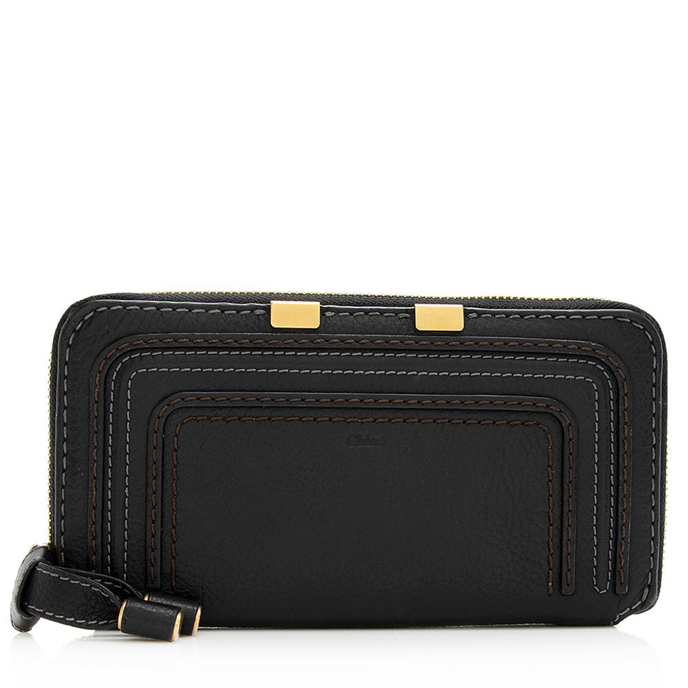 Chloe Leather Marcie Long Zip Wallet (SHF-20087)