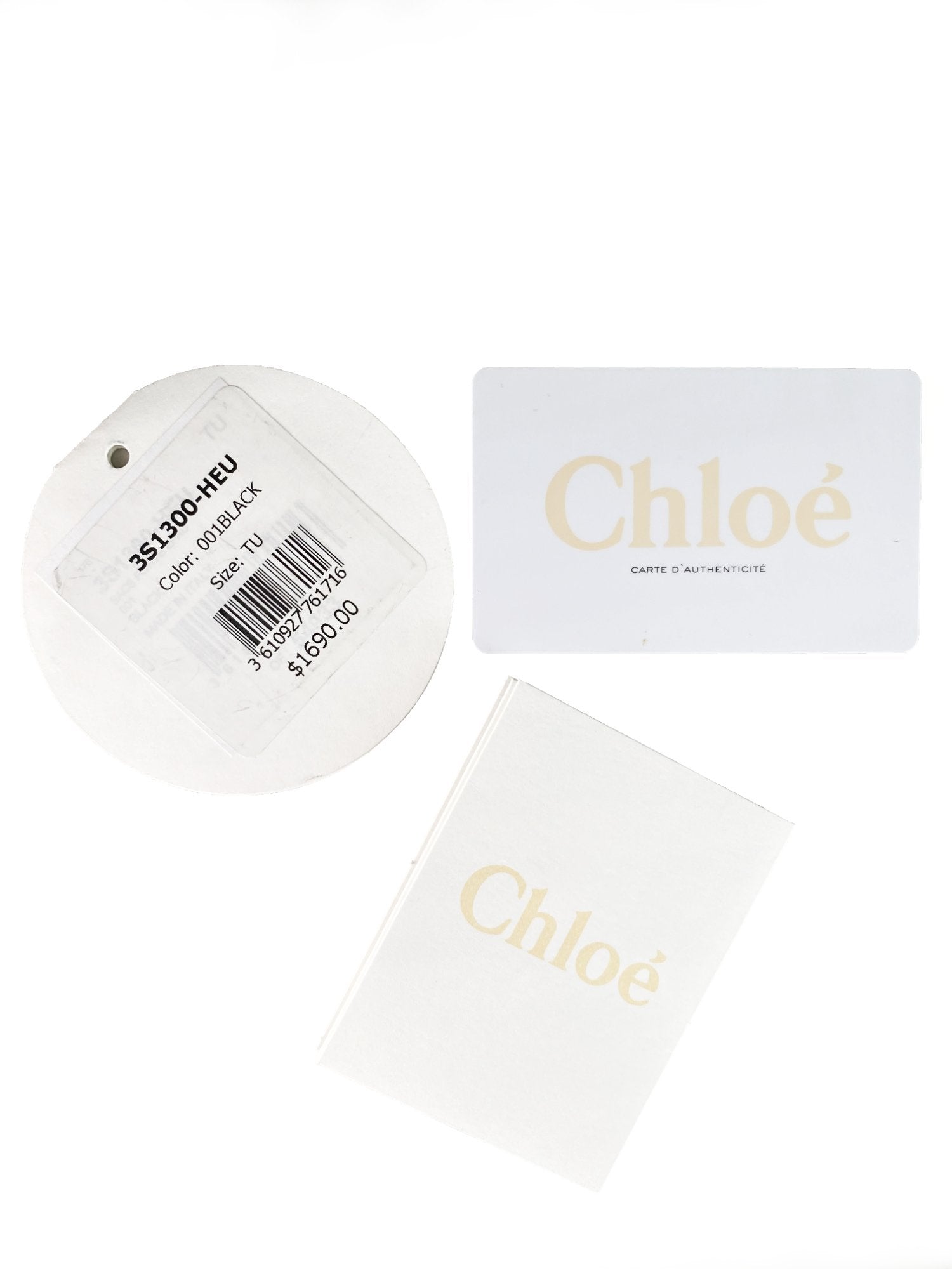 Chloe Leather Medium Nile Bracelet Bag Black