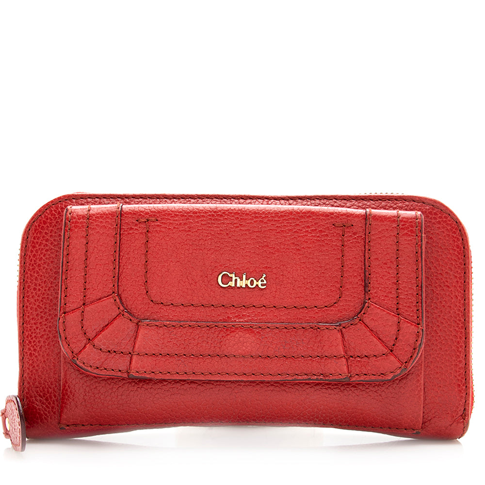 Chloe Leather Zip Wallet - FINAL SALE (SHF-19865)