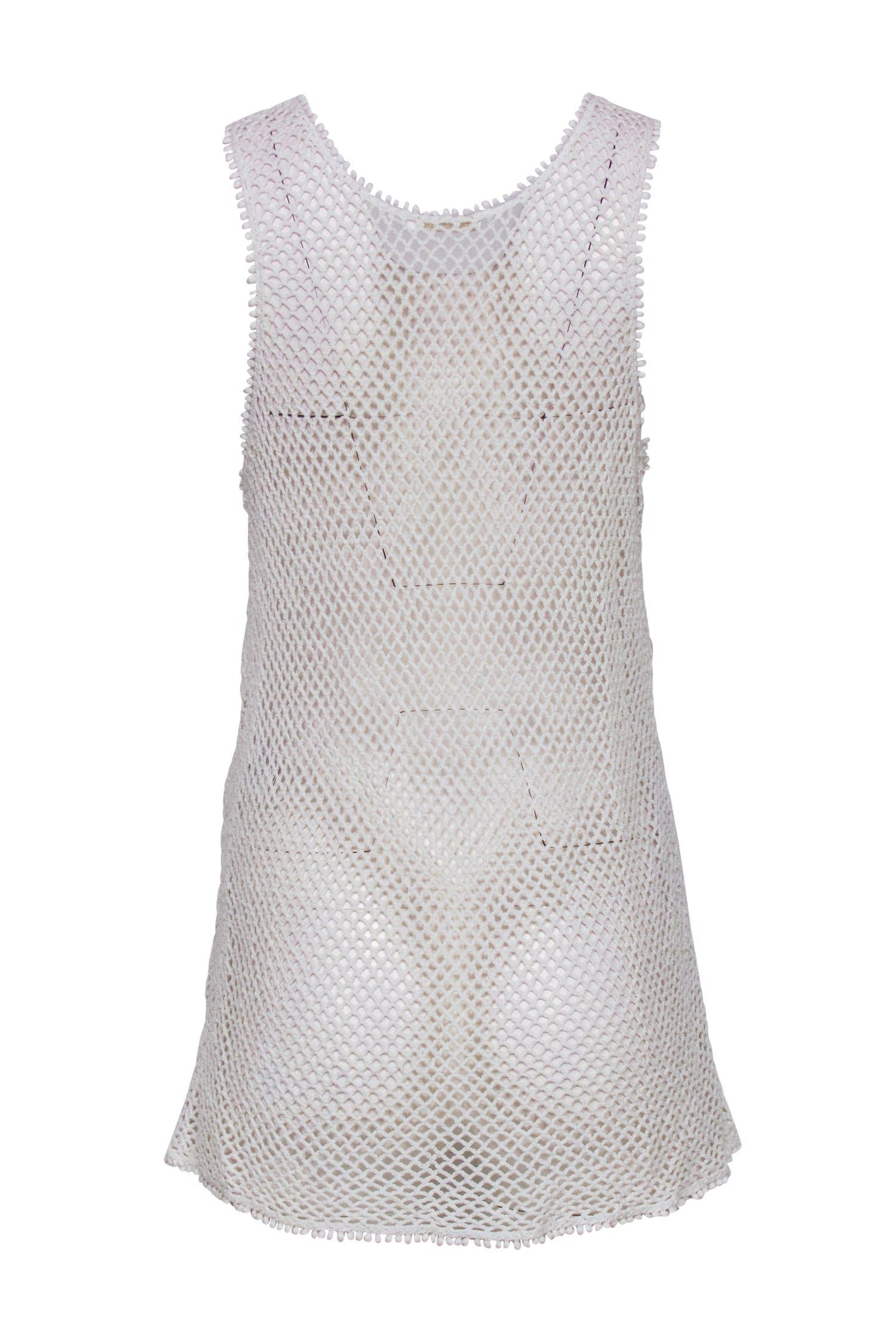 Chloe - White Crochet & Lace Tank Sz M