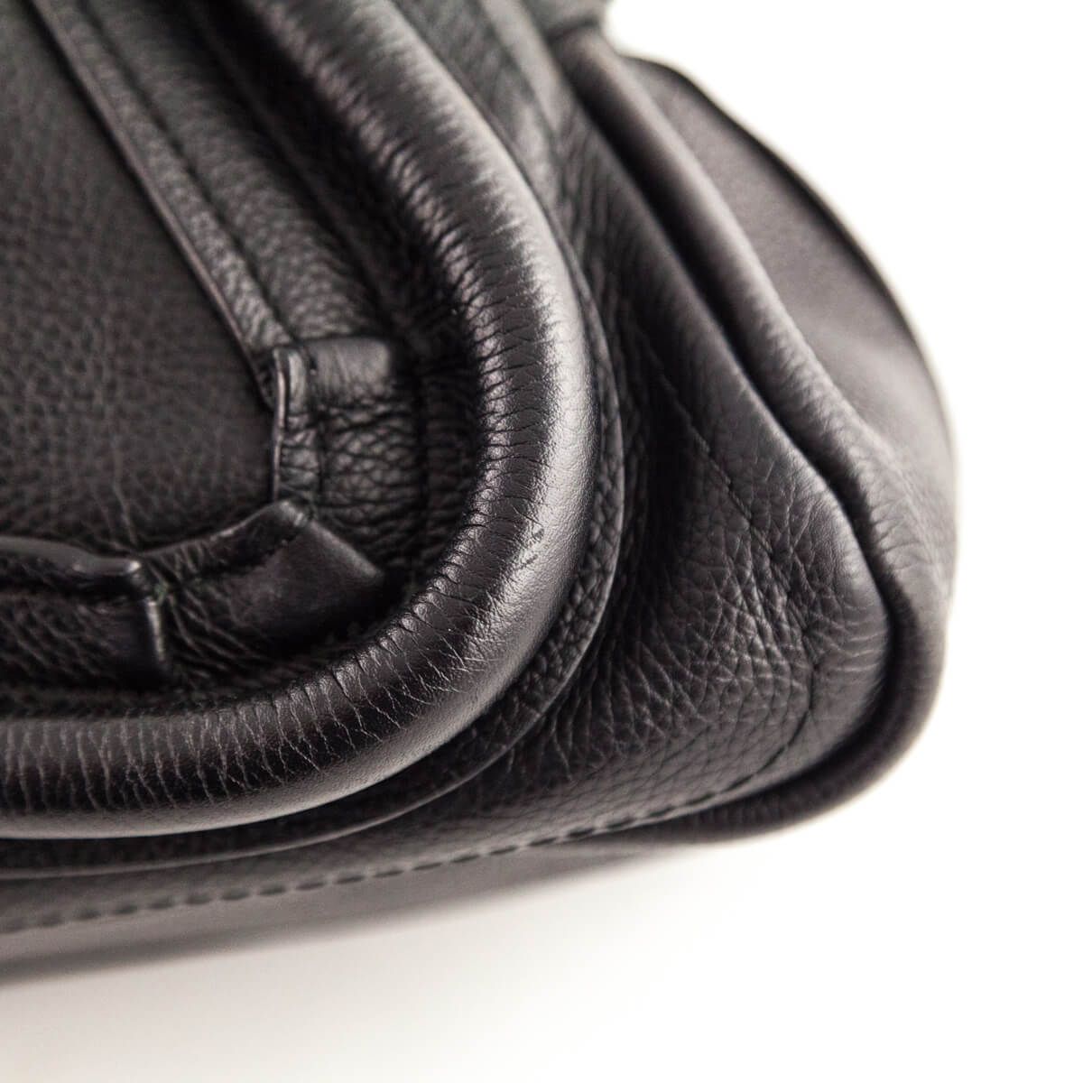 Chloe Black Pebbled Leather Medium Paraty