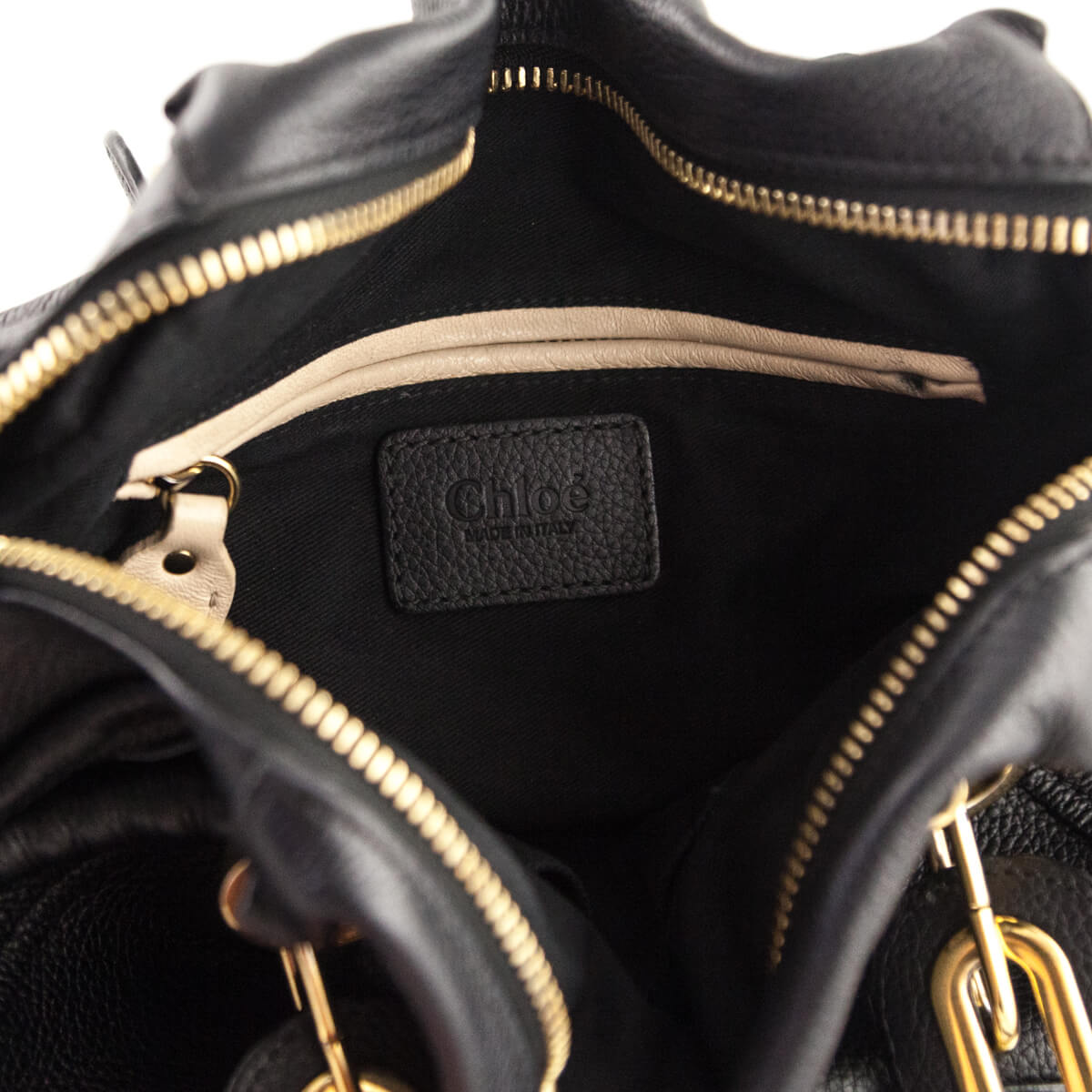 Chloe Black Pebbled Leather Medium Paraty