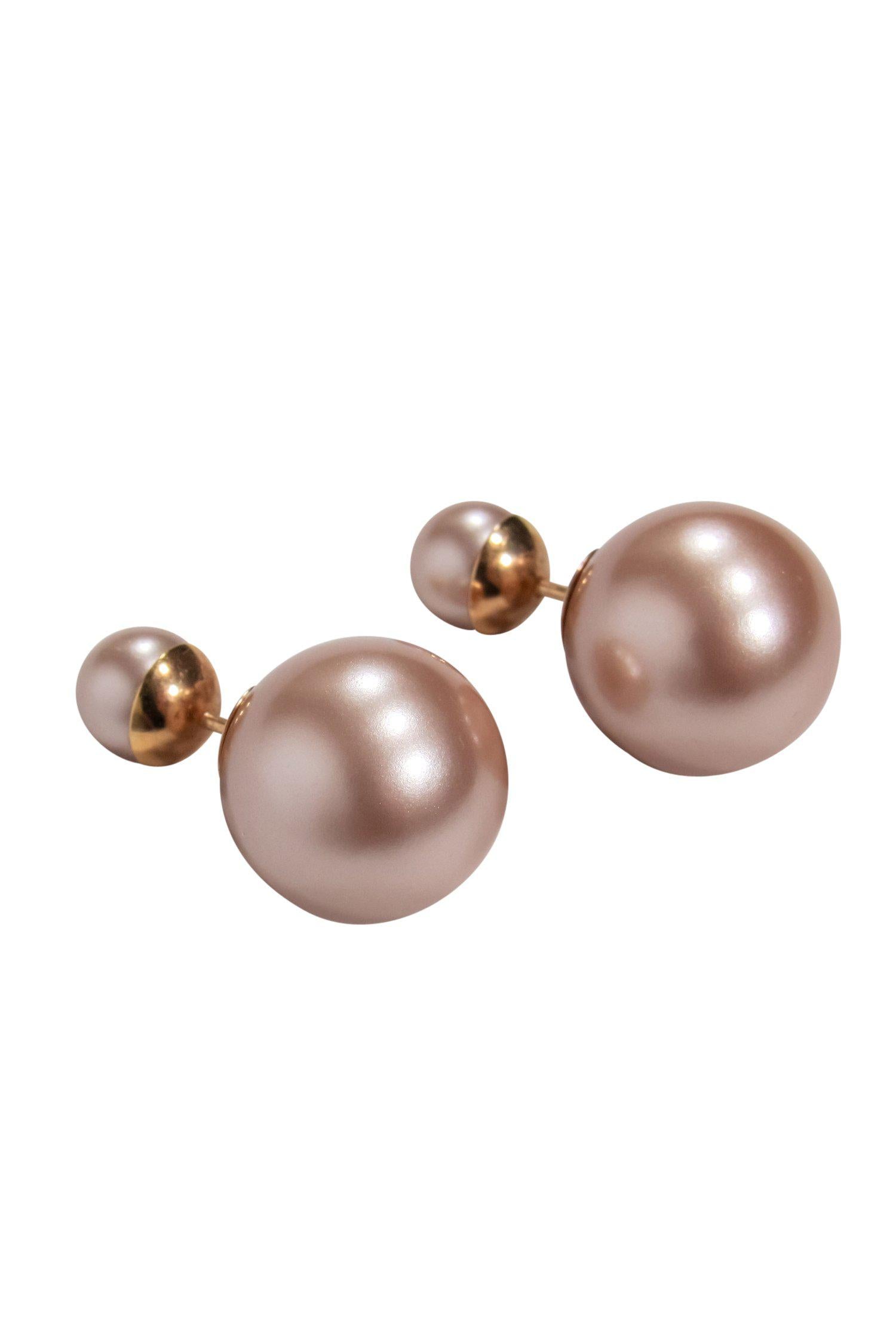 Christian Dior - Pink Pearl Resin "Tribales" Earrings