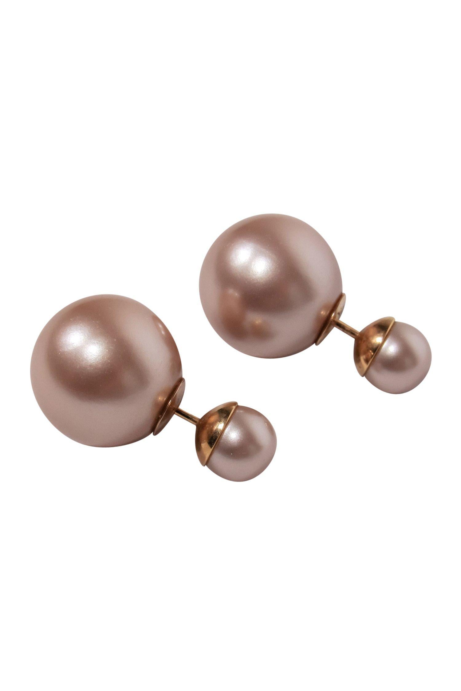 Christian Dior - Pink Pearl Resin "Tribales" Earrings