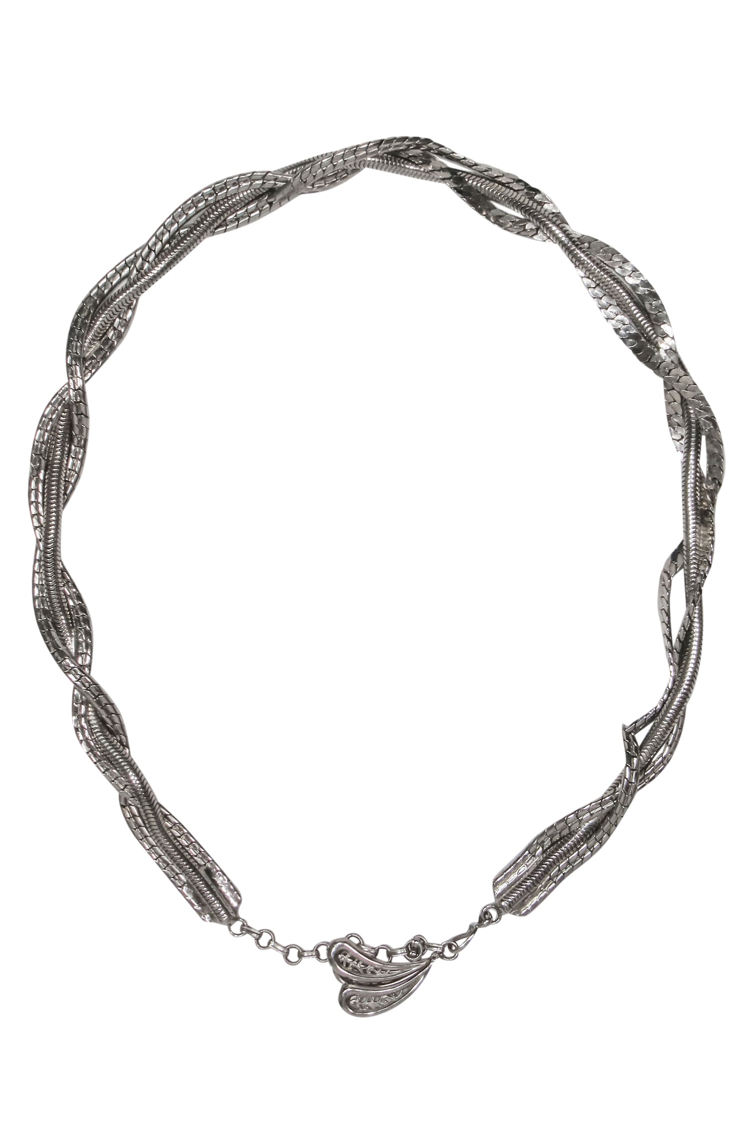 Christian Dior - Vintage Silver Triple Woven Chain Belt