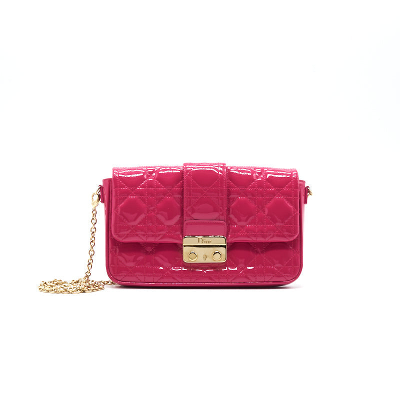 Dior Patent Leather Miss Dior Mini Chain Bag