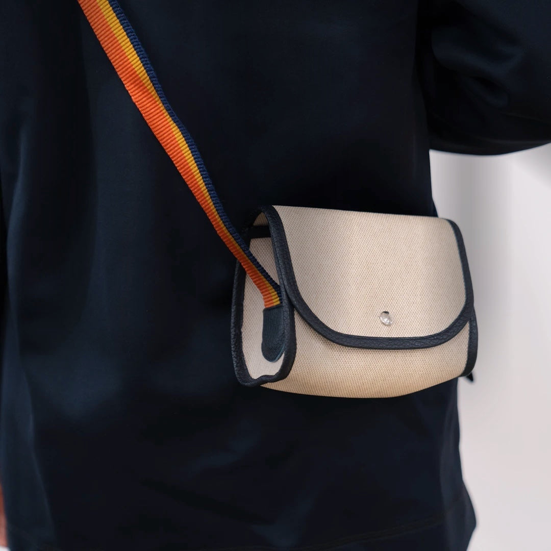 Hermes mini canvas bag