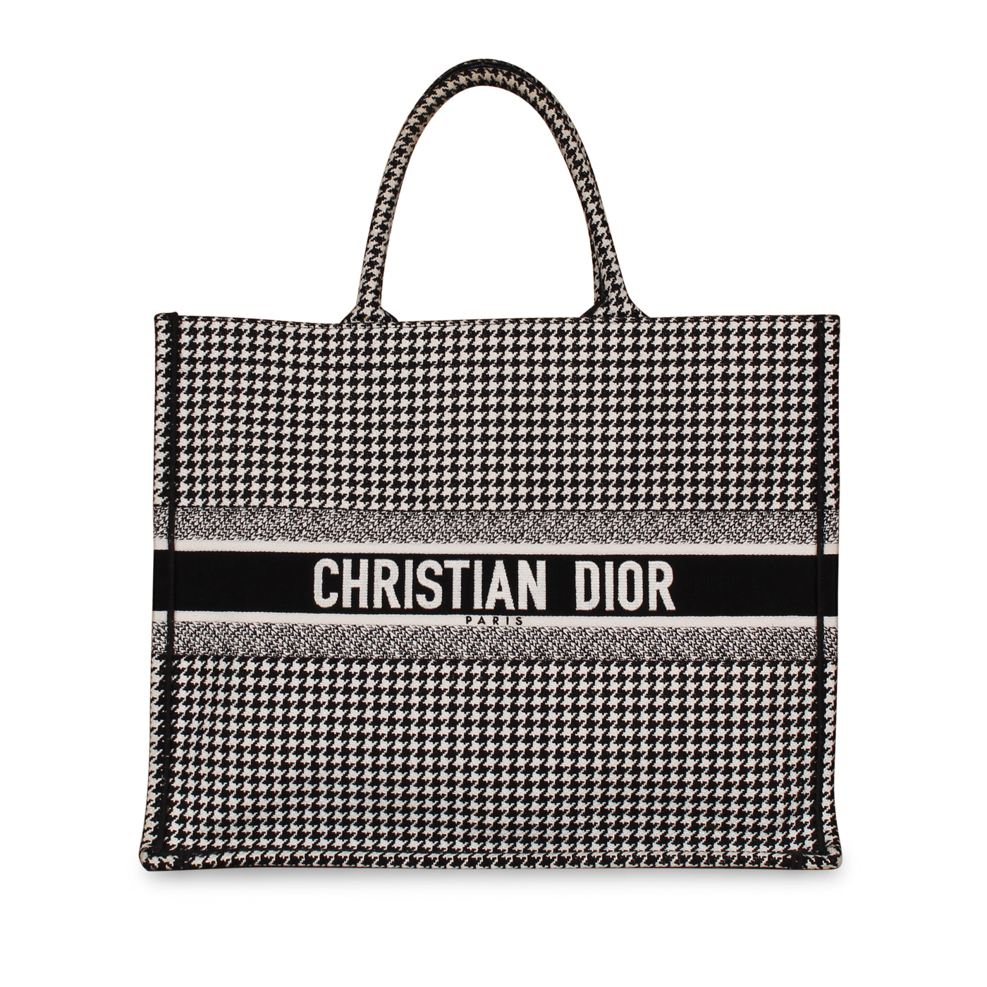 Dior Large Dior Book Tote - Houndstooth