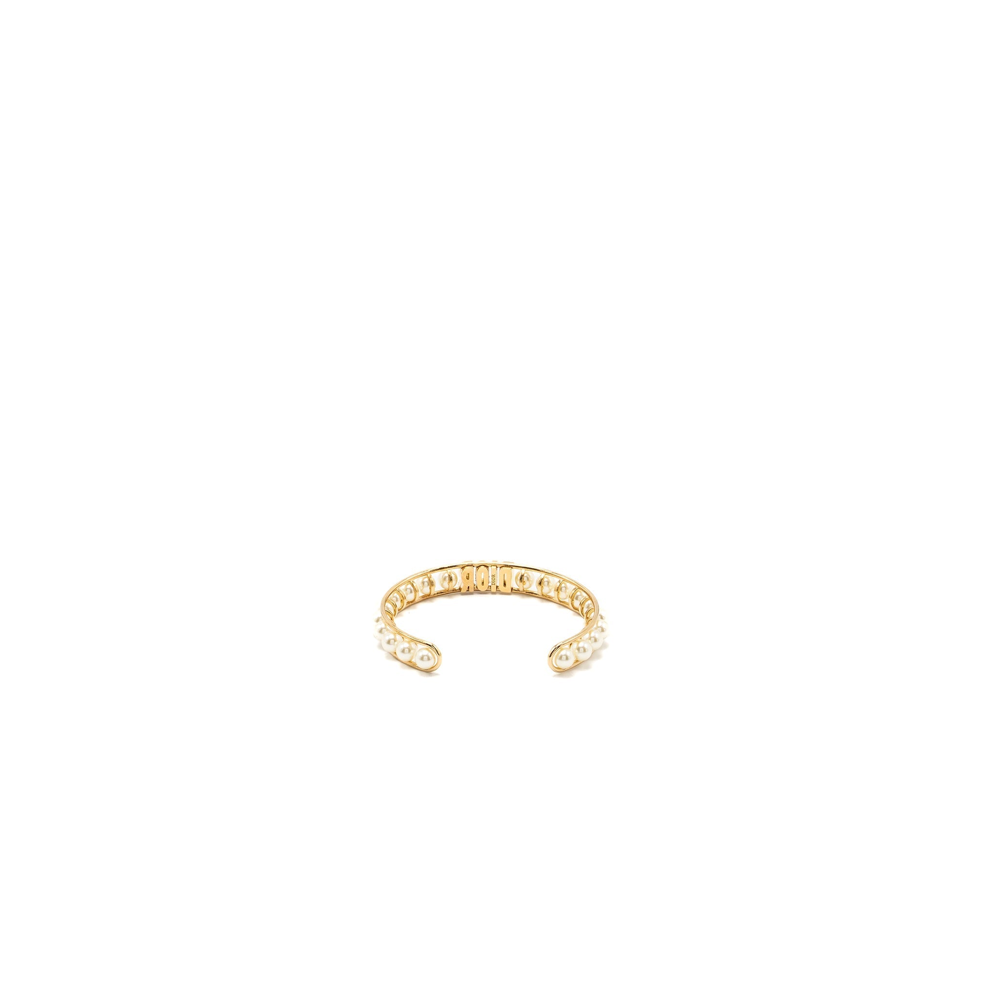 Dior Pearl Bangle Bracelet Crystal/Pearl/Gold Tone