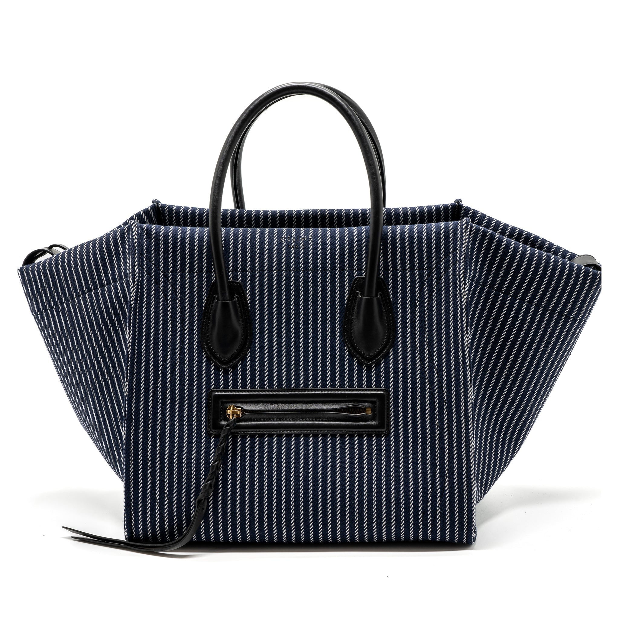 Celine phantom luggage bag canvas / leather dark blue / black