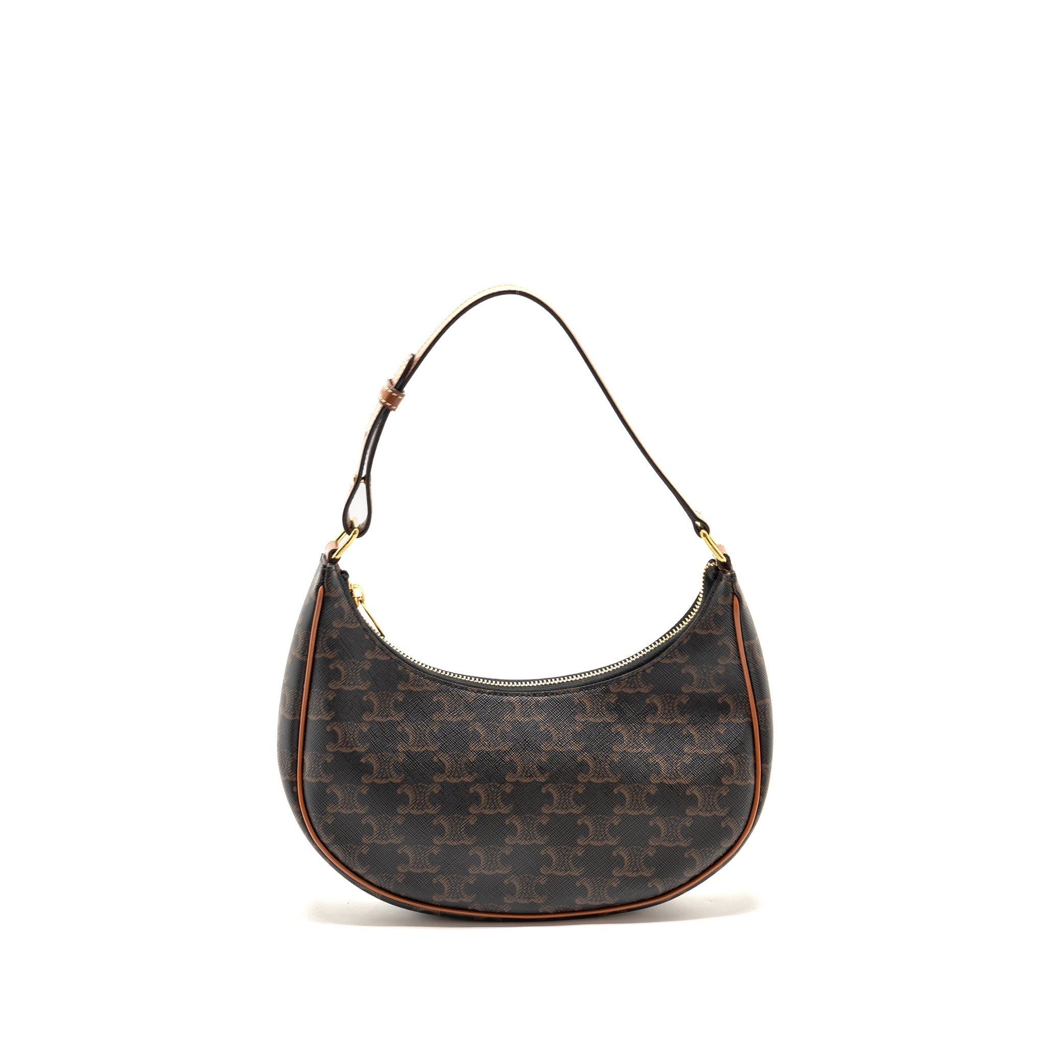 Celine Ava Bag Triomphe Canvas/Calfskin Tan GHW