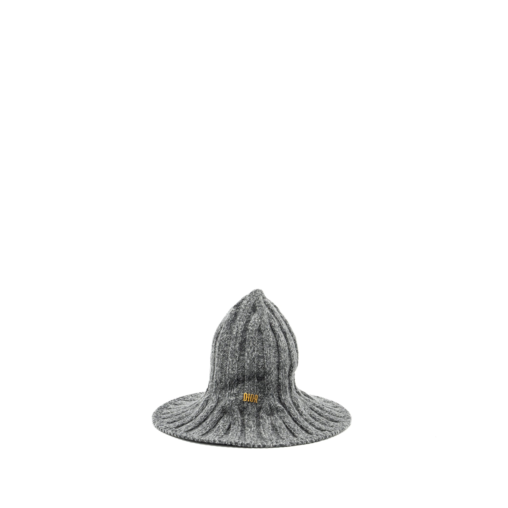 Dior Letter Logo Wire-Brimmed Beanie Wool Grey