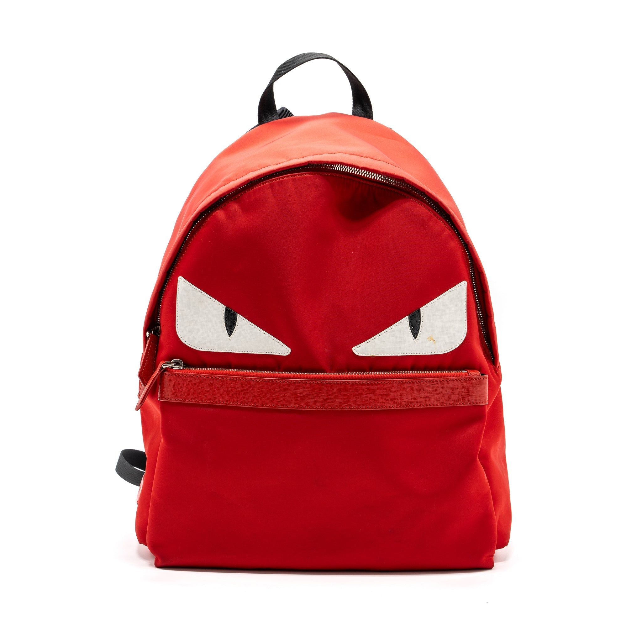 Fendi monster backpack nylon red SHW