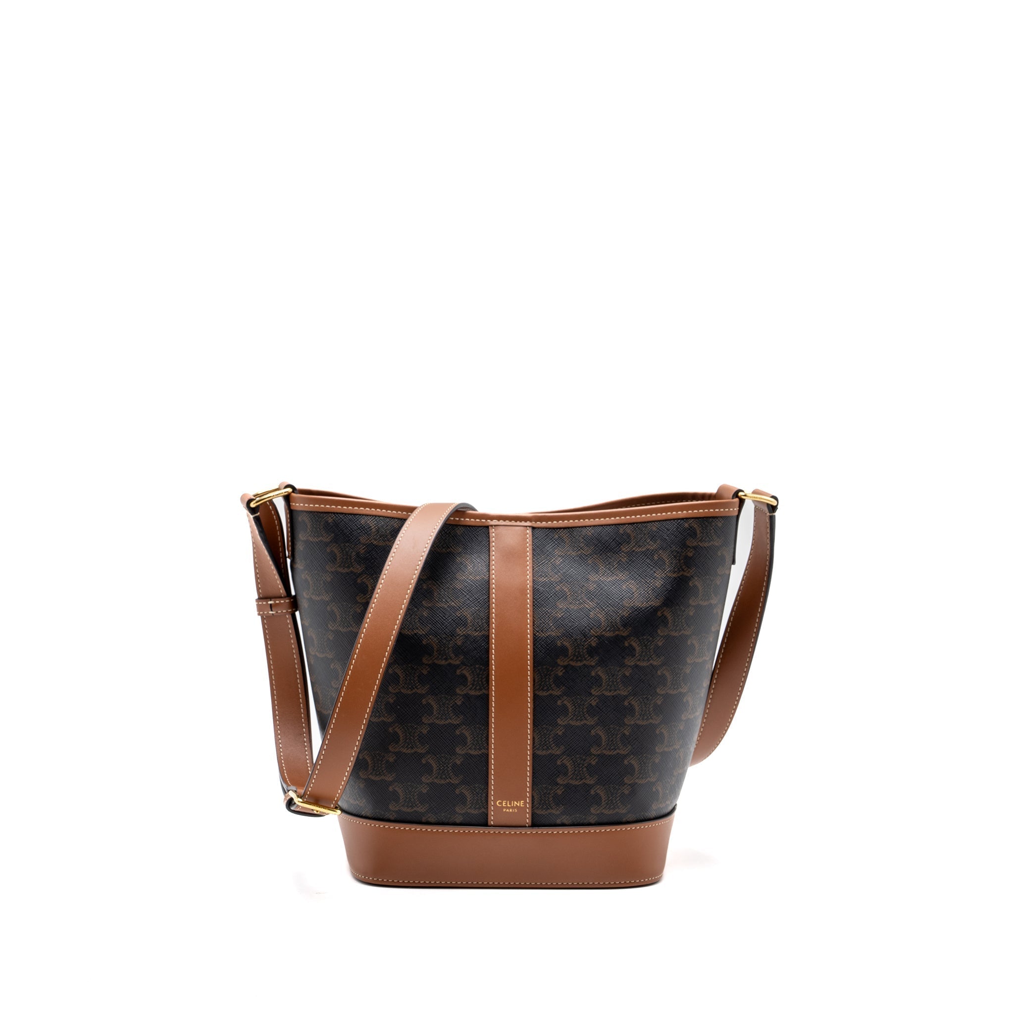 Celine Small Bucket Bag Triomphe Canvas/ Leather