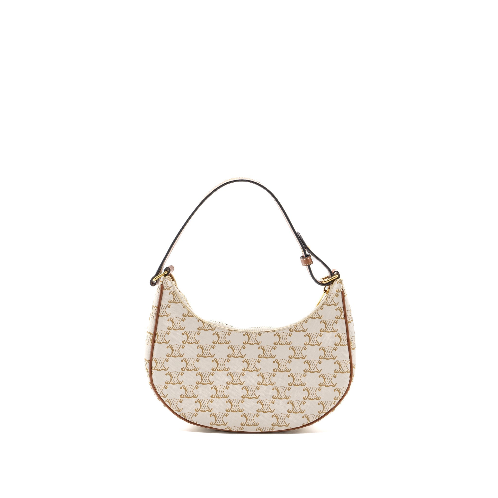 Celine Ava Bag Triomphe Canvas/Calfskin White