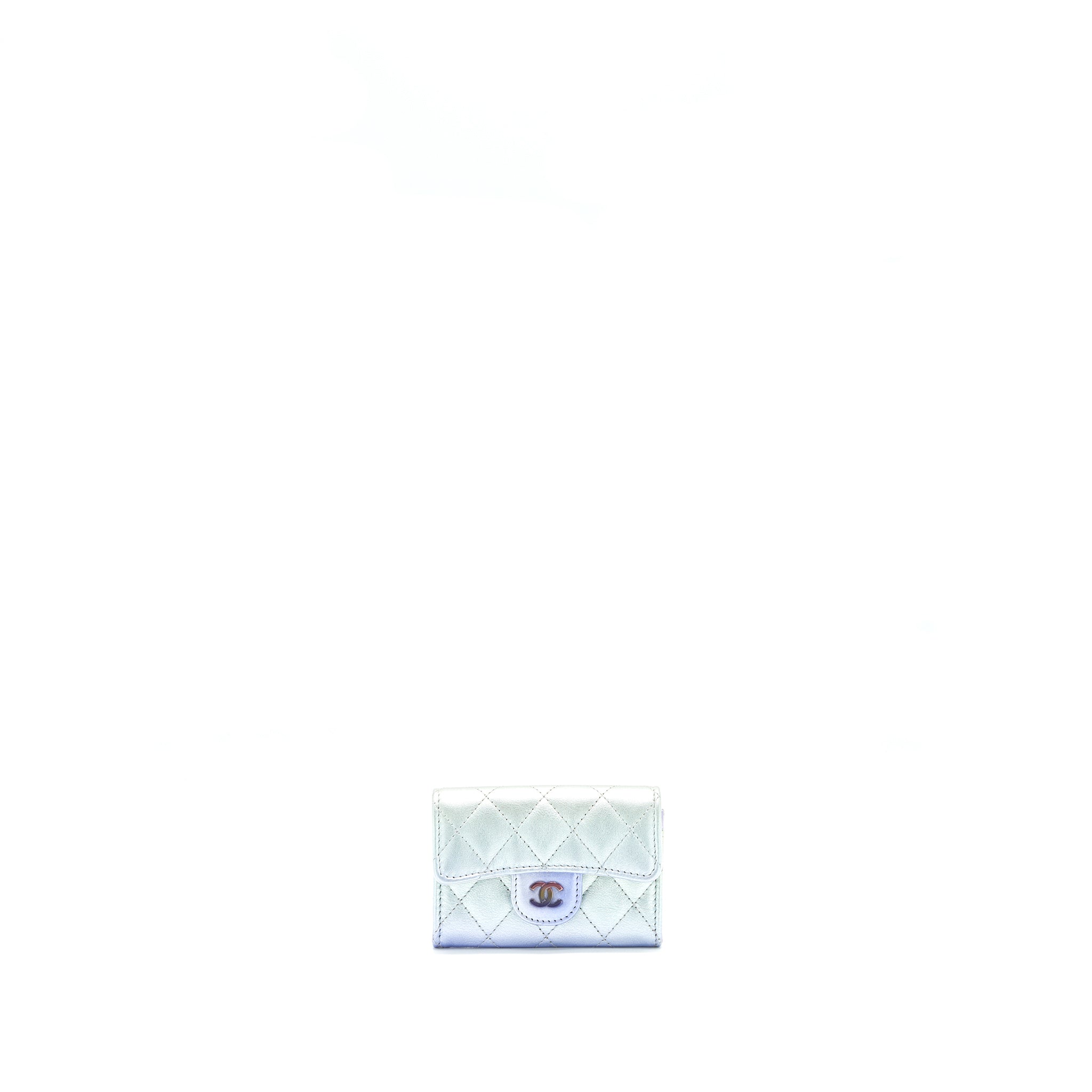 Chanel 21K Ombre Iridescent Small Card Holder with Mermaid Hardware