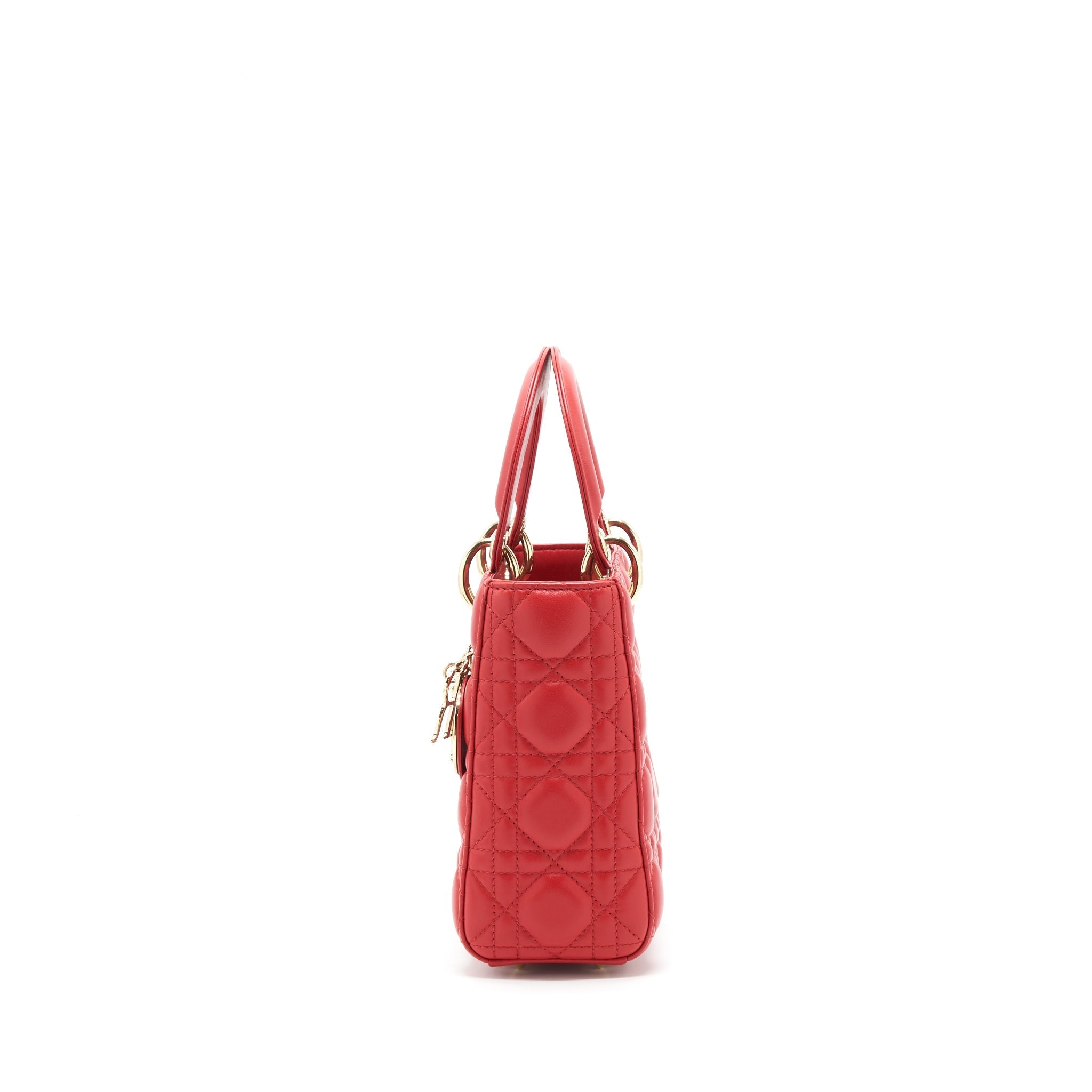 Dior Small Lady Dior bag Lambskin Red LGHW