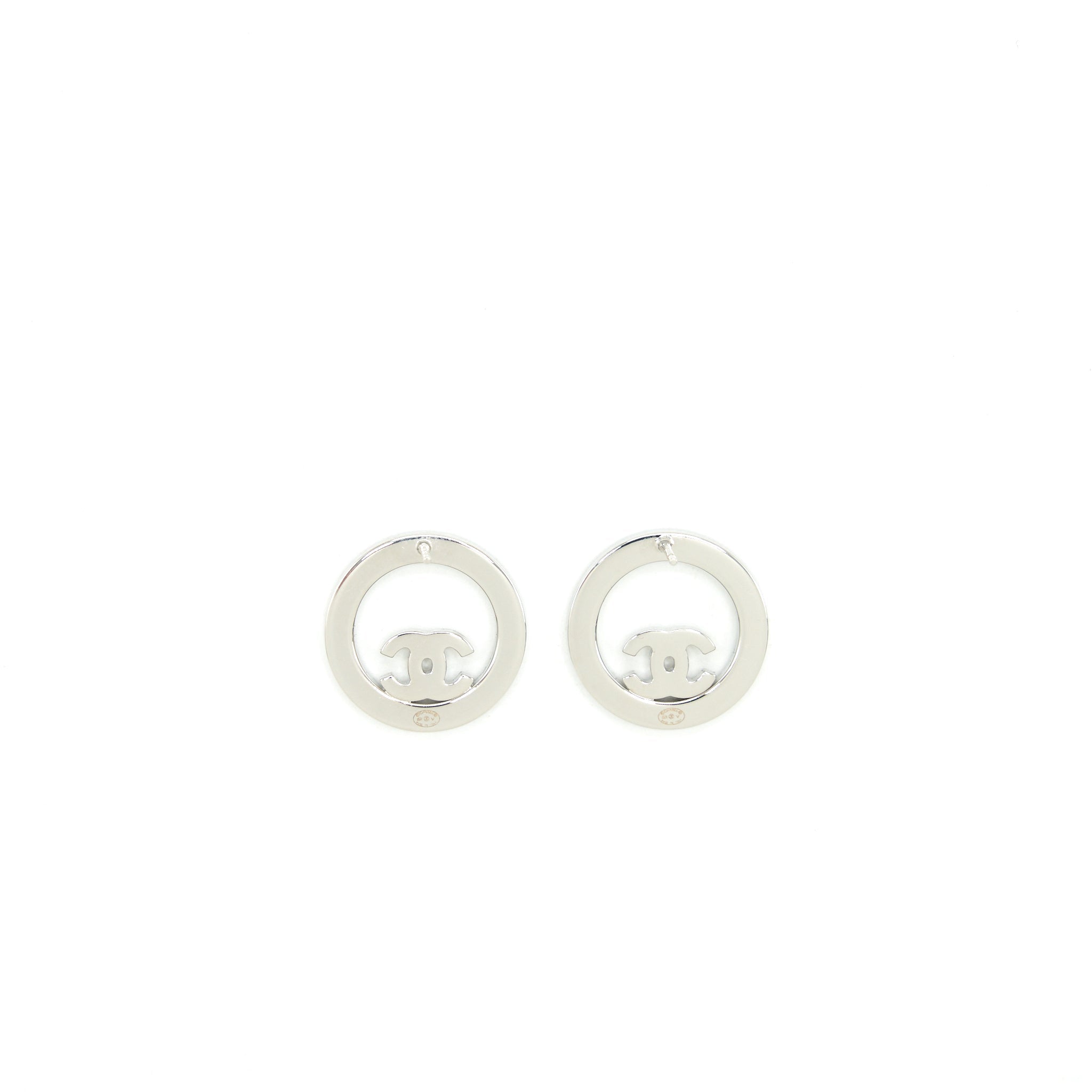 Chanel Round Earrings With Crystal SHW