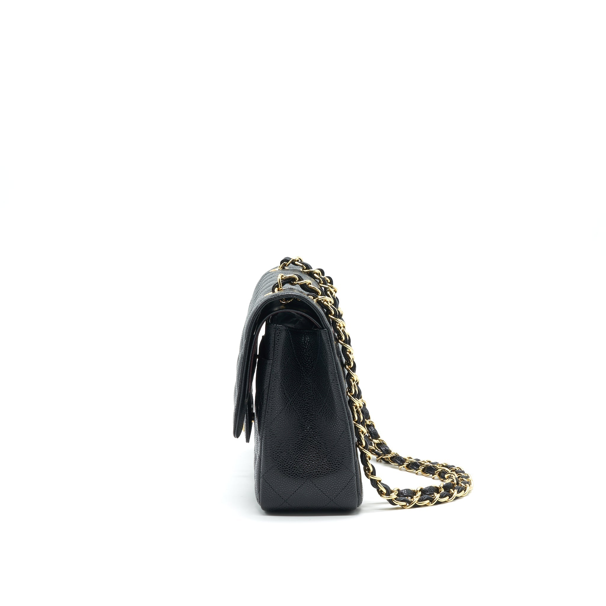 CHANEL JUMBO CLASSIC DOUBLE FLAP CAVIAR BLACK GHW