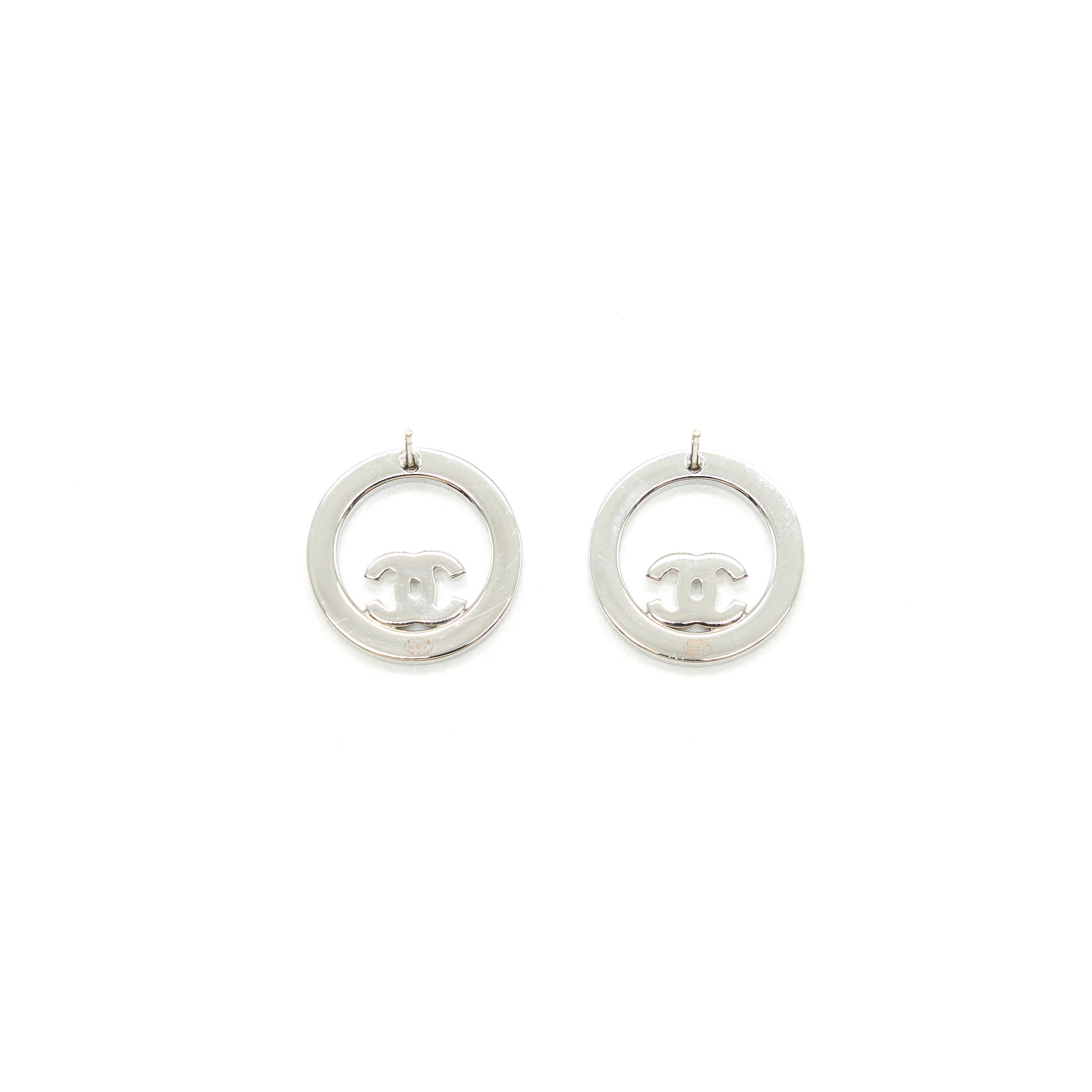Chanel CC Round Earrings