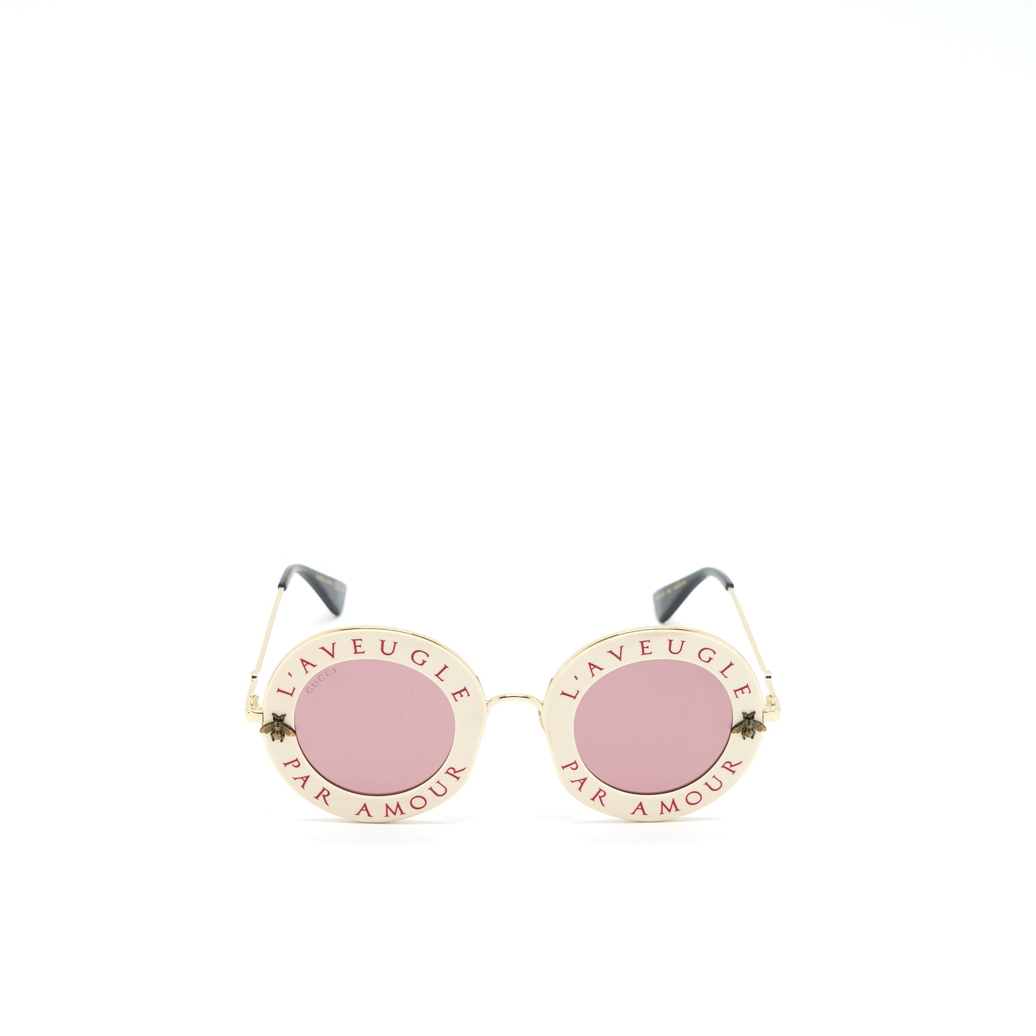 Gucci L’aveugle Par Amour Sunglasses White/Multicolour