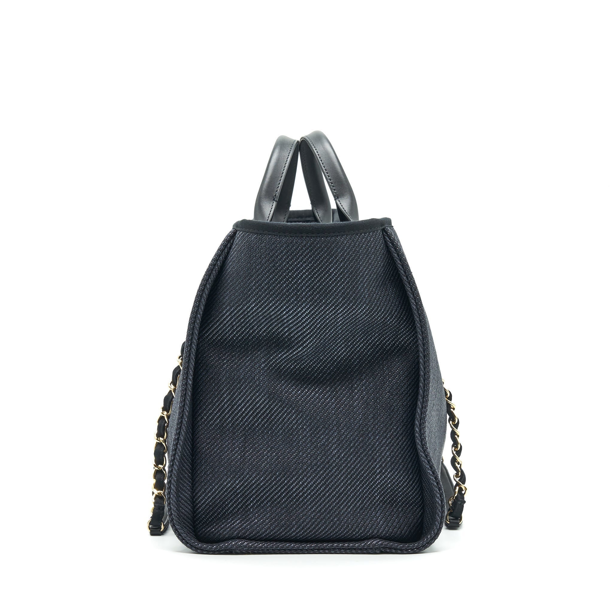 CHANEL MEDIUM DEAUVILLE TOTE IN BLACK GHW