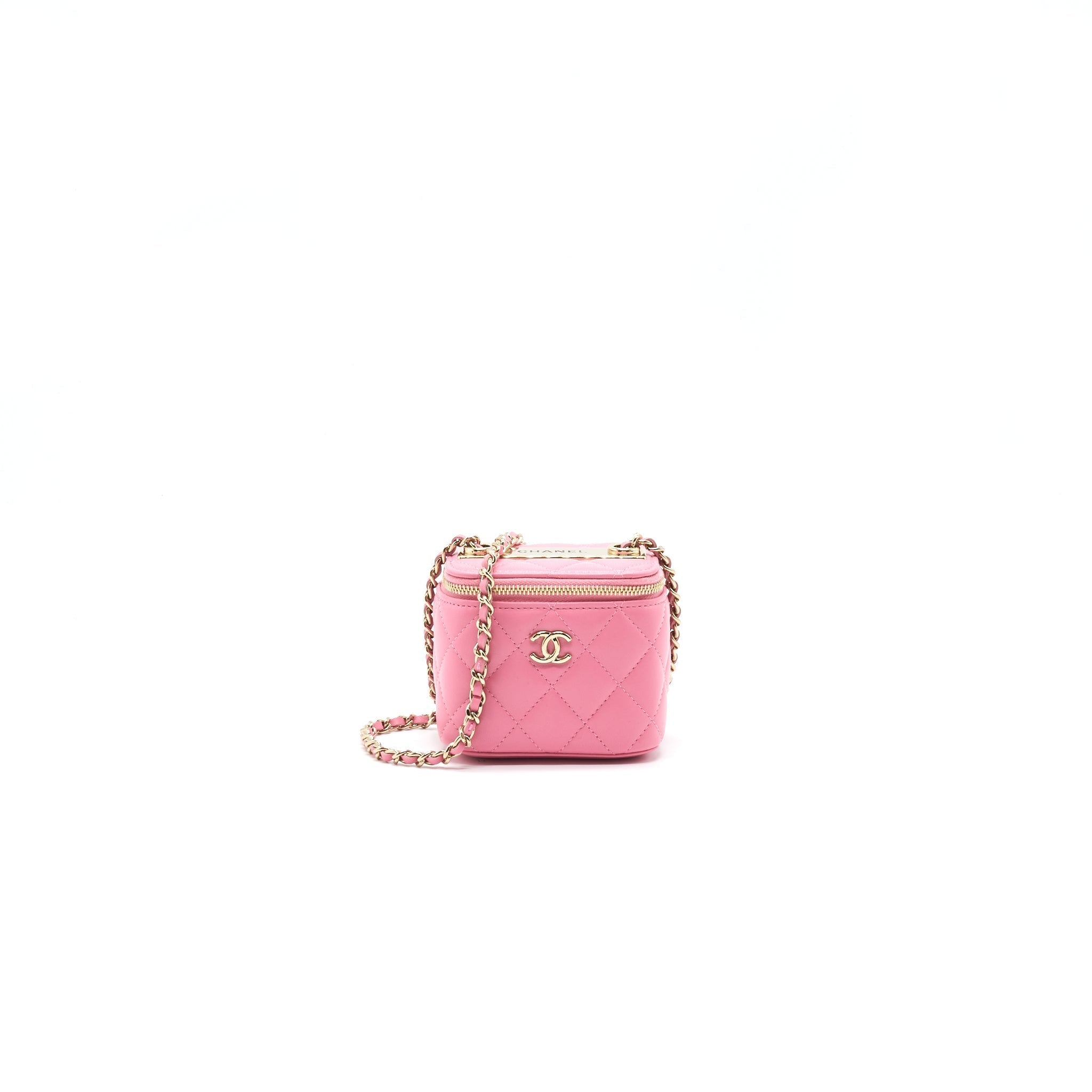Chanel Small Vanity with Chain Pink