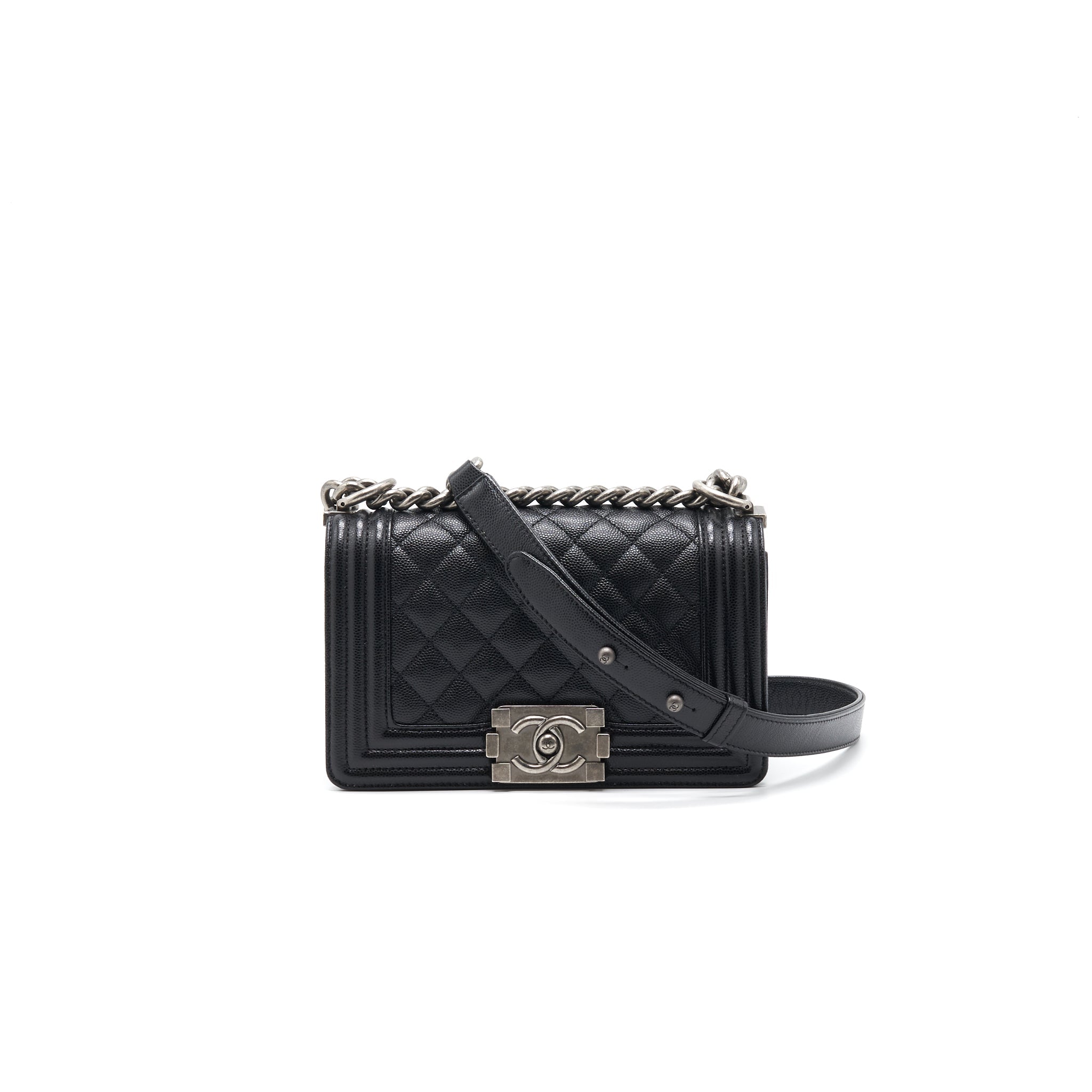 Chanel Small Leboy Cavier Black ruthenium Hardware
