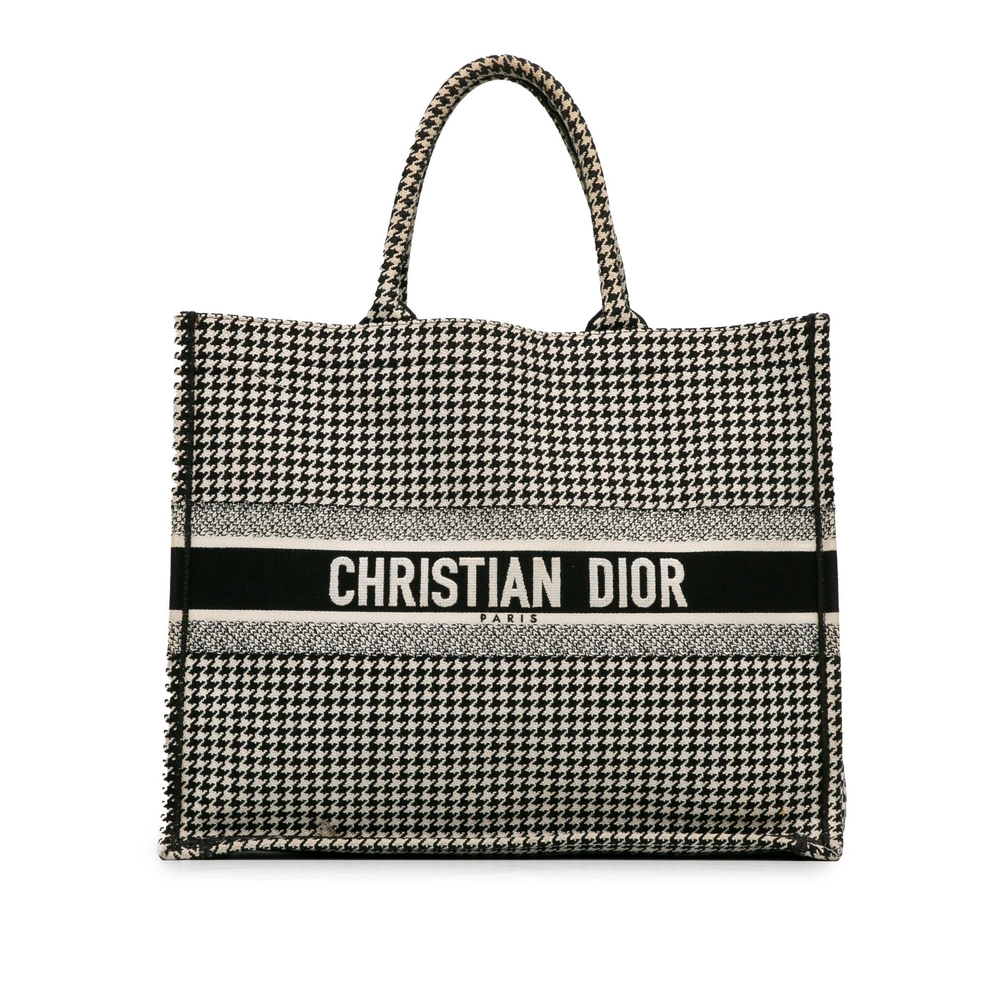 Dior Large Houndstooth Book Tote (SHG-uAGZEe)