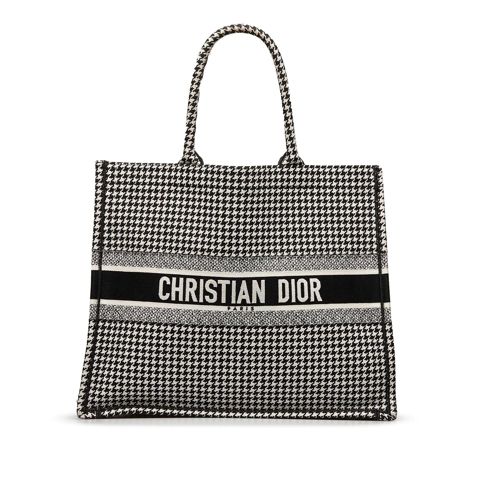 Dior Large Houndstooth Book Tote (SHG-VgsUwy)