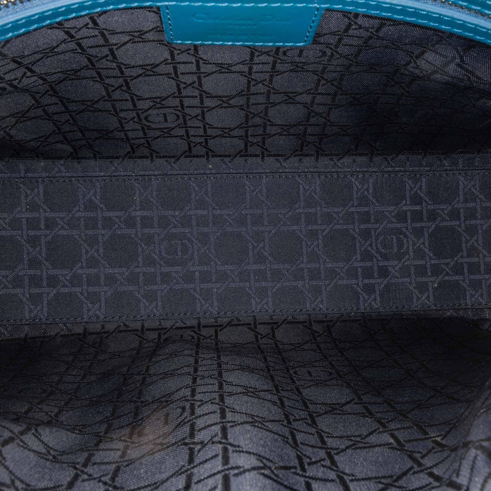 Dior Large Patent Cannage Lady Dior (SHG-BlMPBZ)