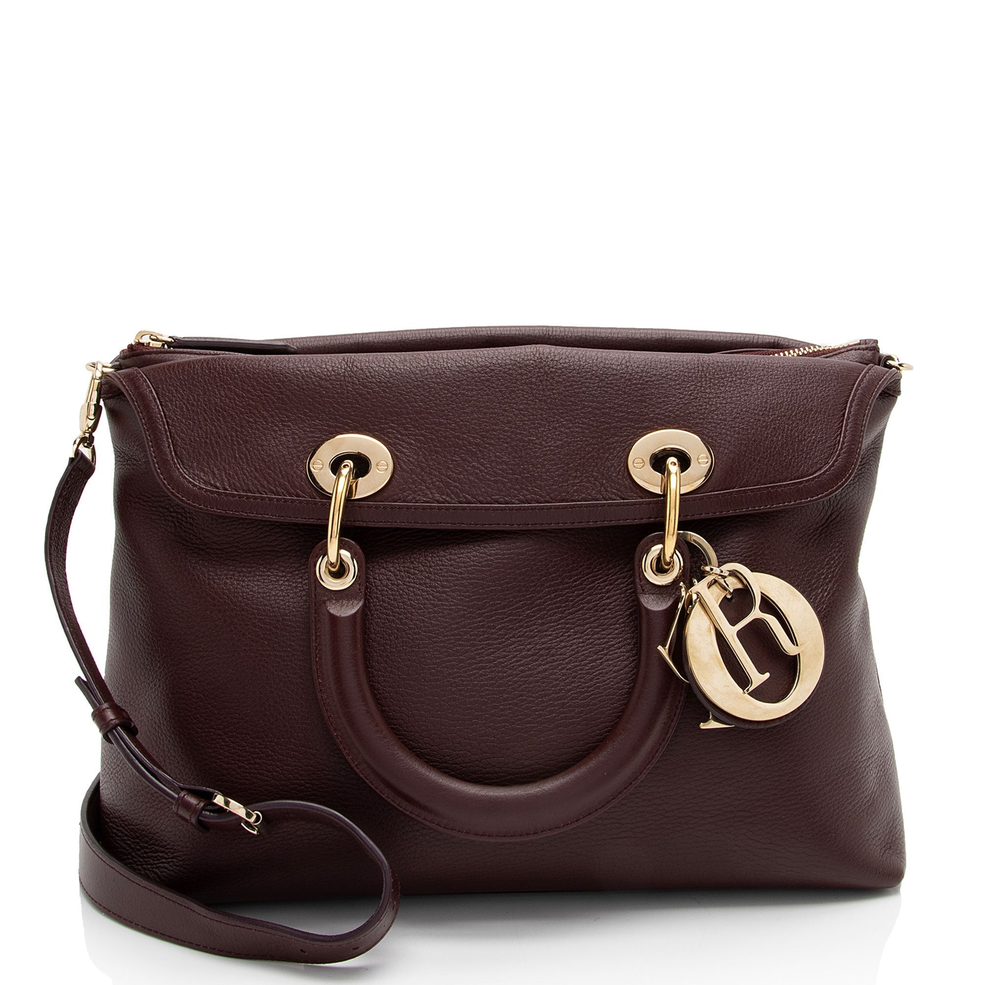 Dior Leather Granville Medium Tote (SHF-d6z01R)