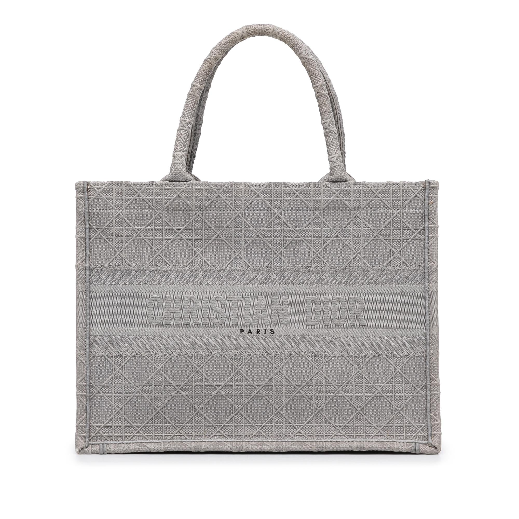 Dior Medium Cannage Embroidered Book Tote (SHG-nY1bZg)