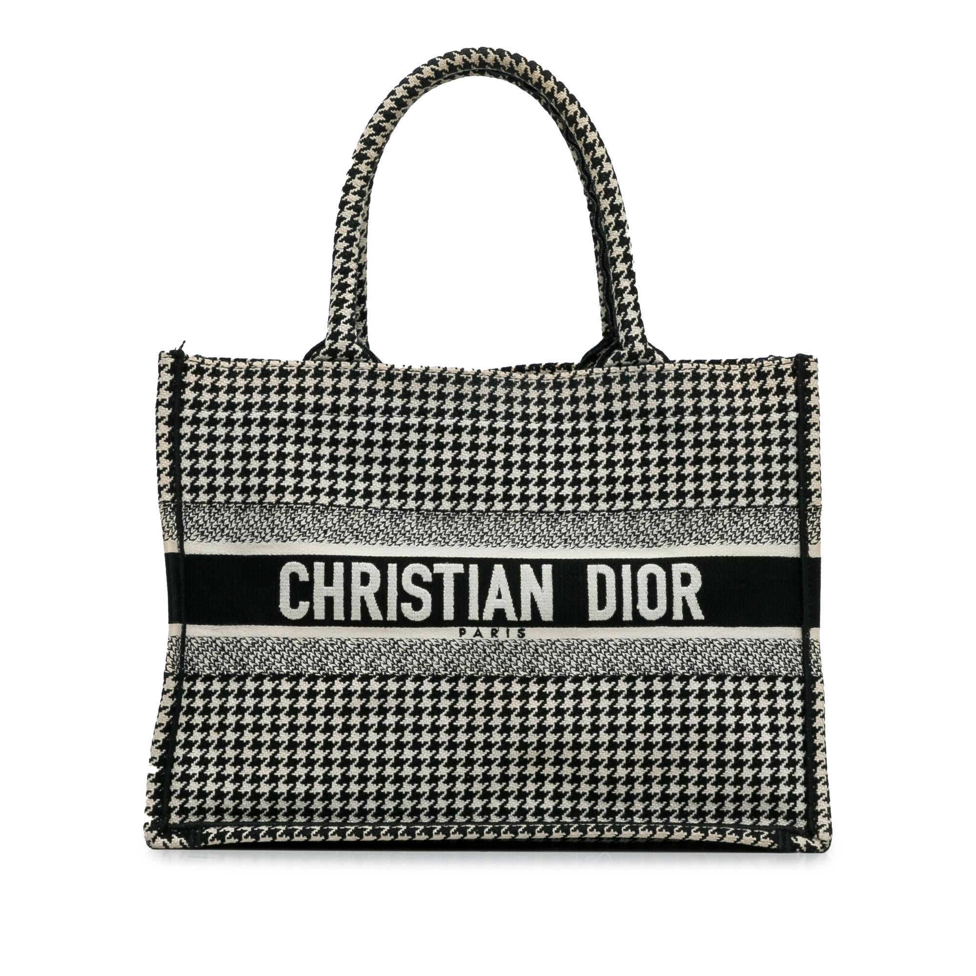 Dior Medium Houndstooth Book Tote (SHG-pPdPtp)